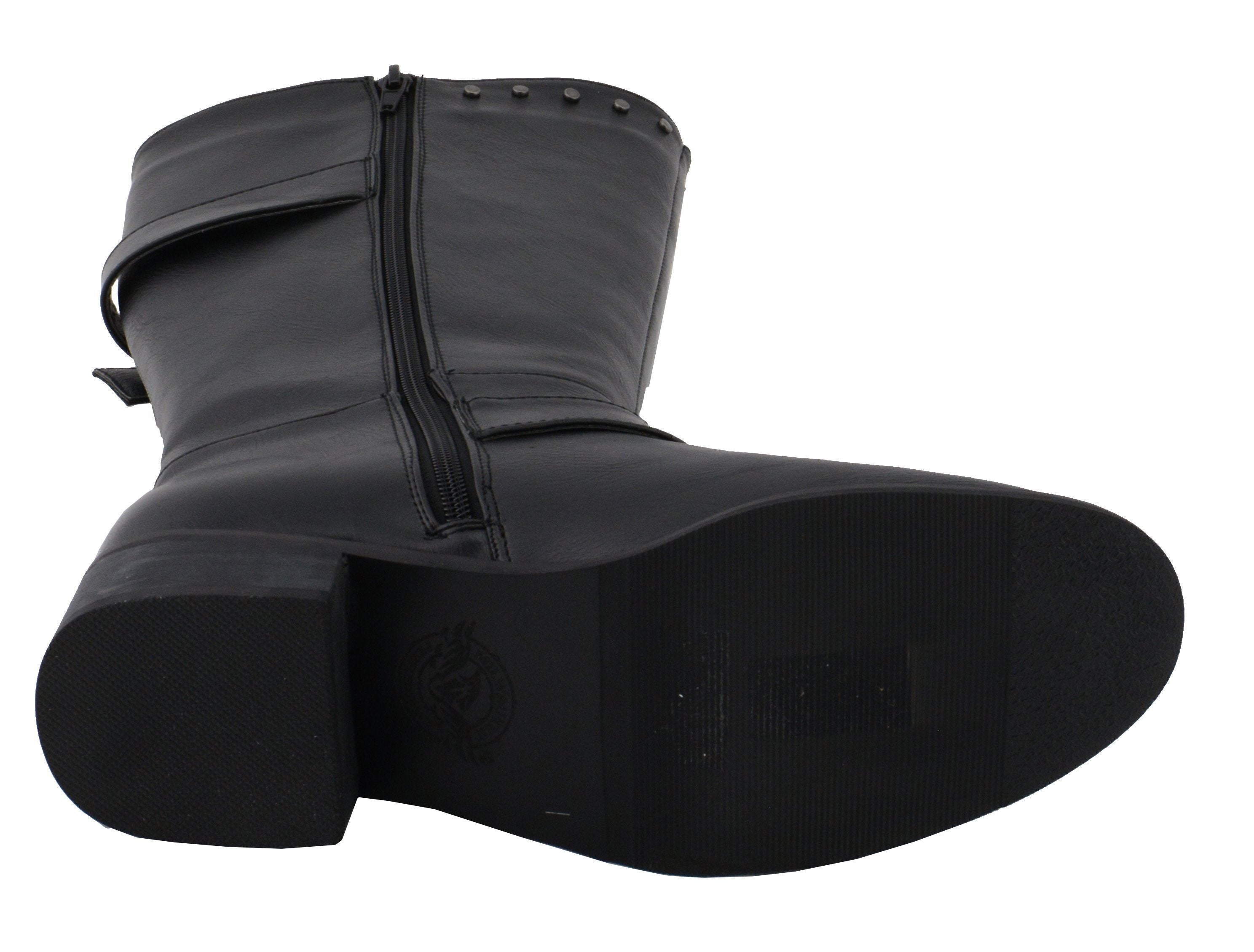 MBL9423 Women's Black Studded Fashion Casual Boots with Studded Outsole