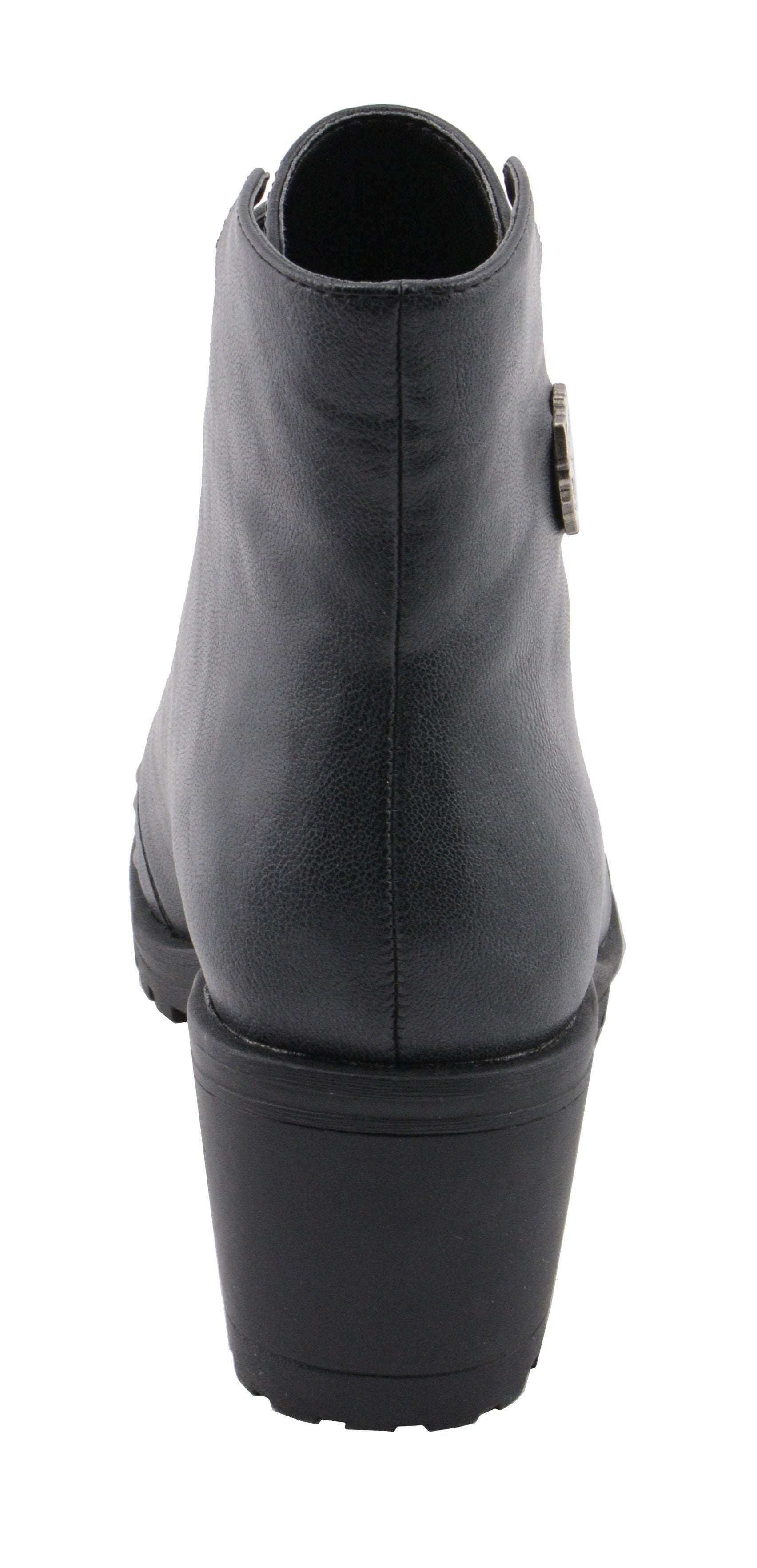 MBL9426 Women's Distress Black Rocker Fashion Boots with Studded Instep