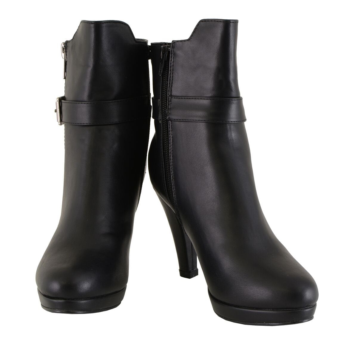 MBL9430 Women's Black Fashion Casual Boots with Side Zipper Entry