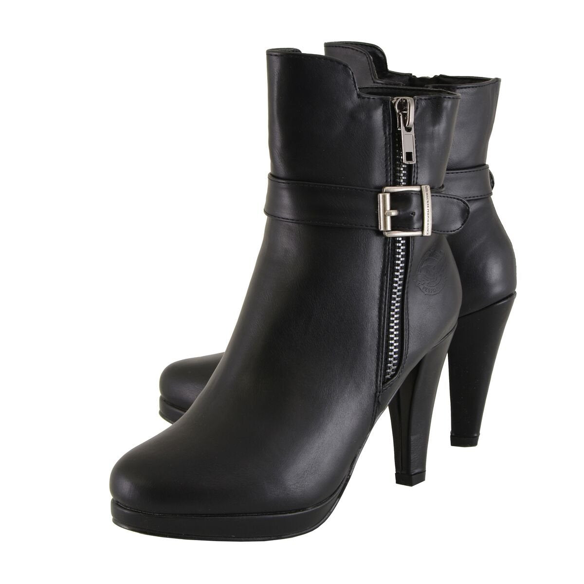 MBL9430 Women's Black Fashion Casual Boots with Side Zipper Entry
