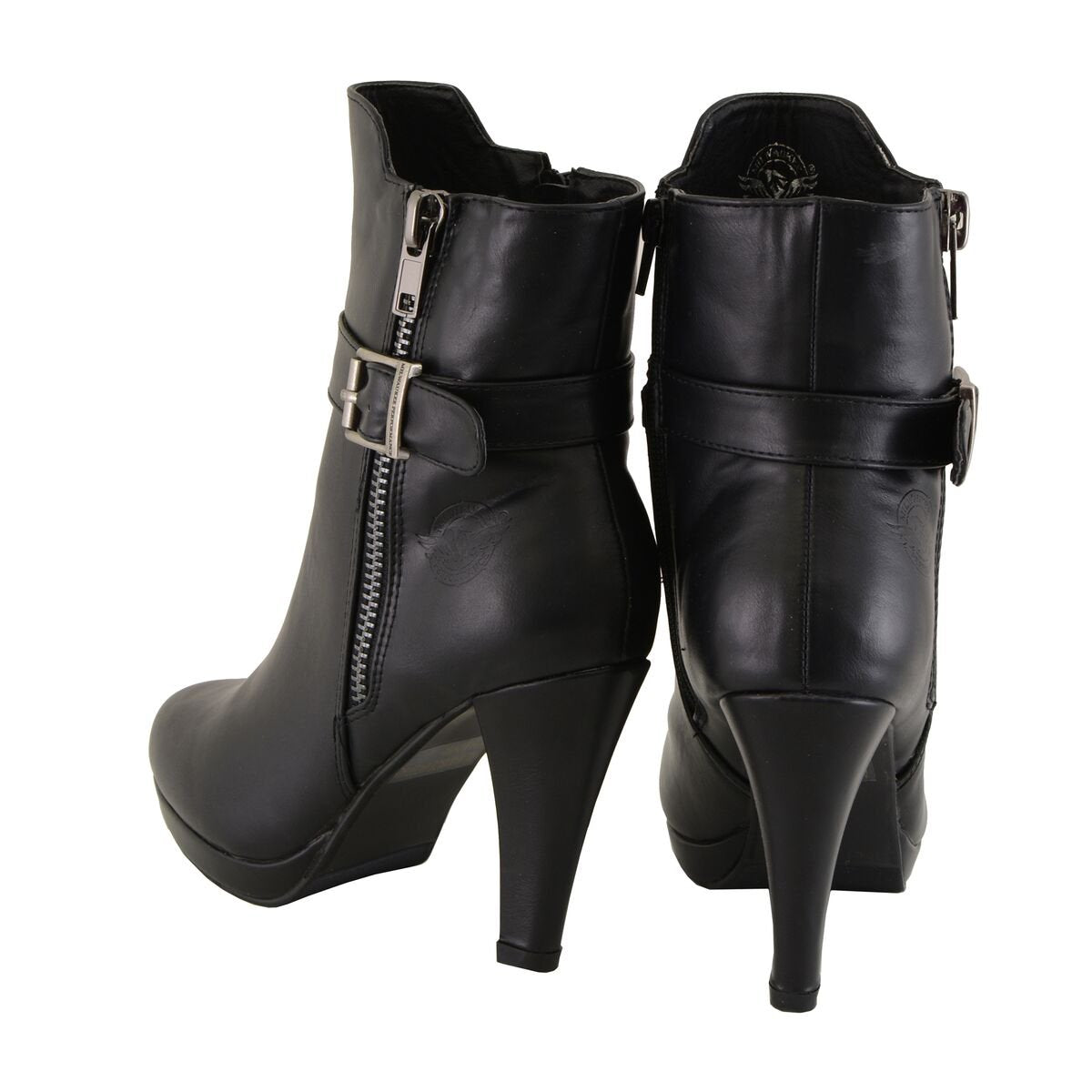 MBL9430 Women's Black Fashion Casual Boots with Side Zipper Entry