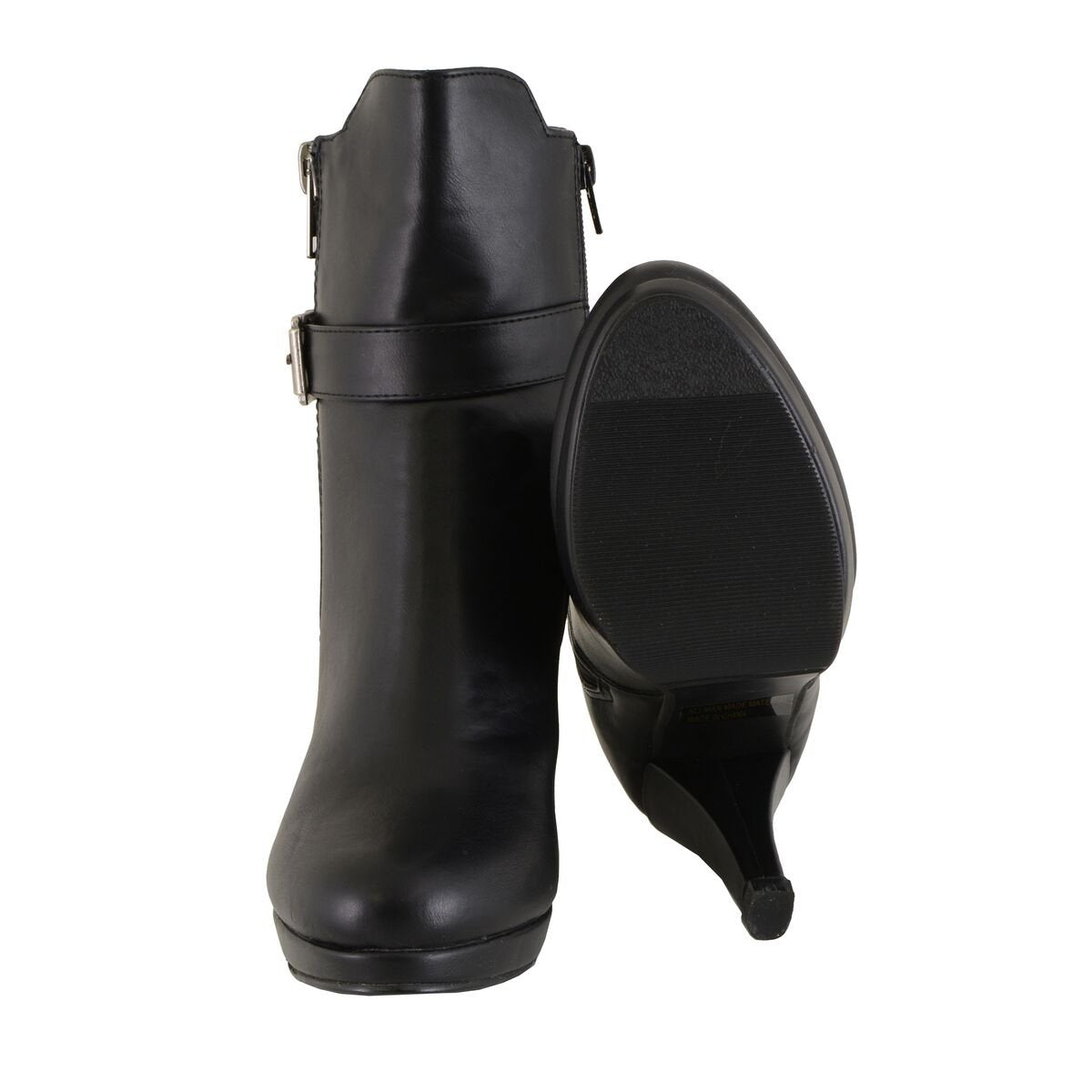 MBL9430 Women's Black Fashion Casual Boots with Side Zipper Entry
