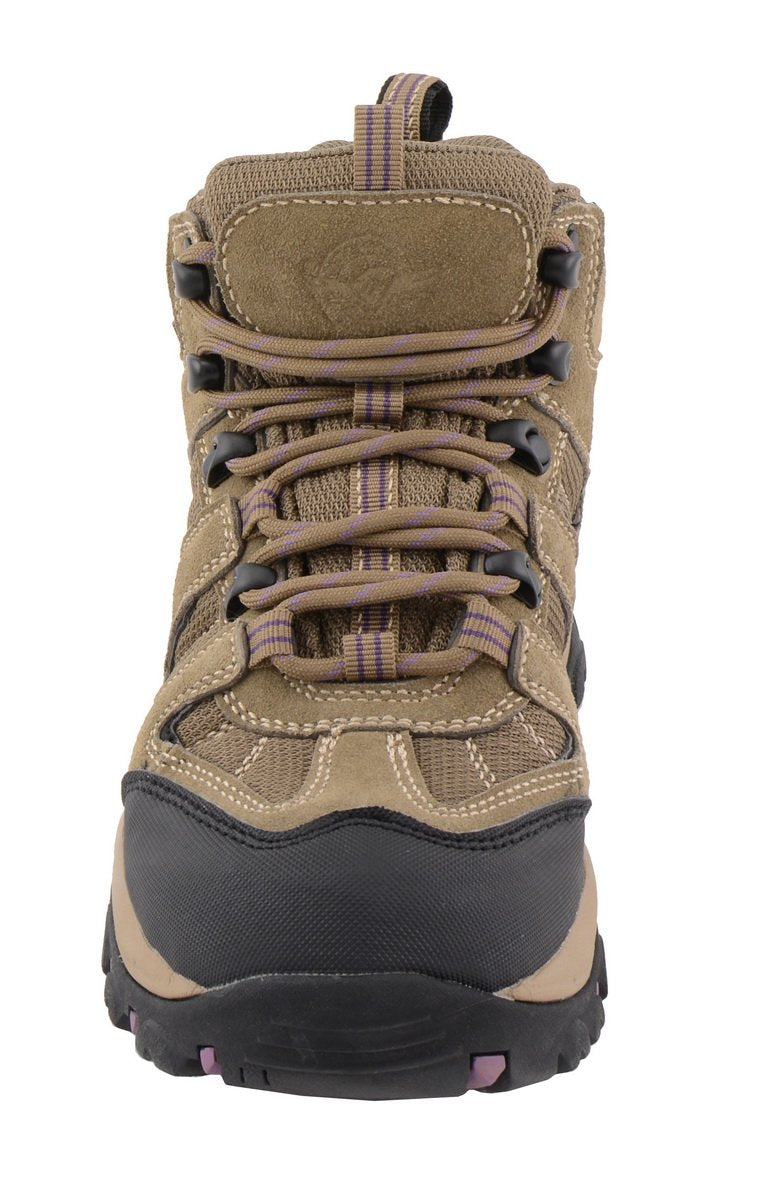 MBL9496 Women's Brown Leather Lace-Up Waterproof Outdoor Hiking Boots Shoes