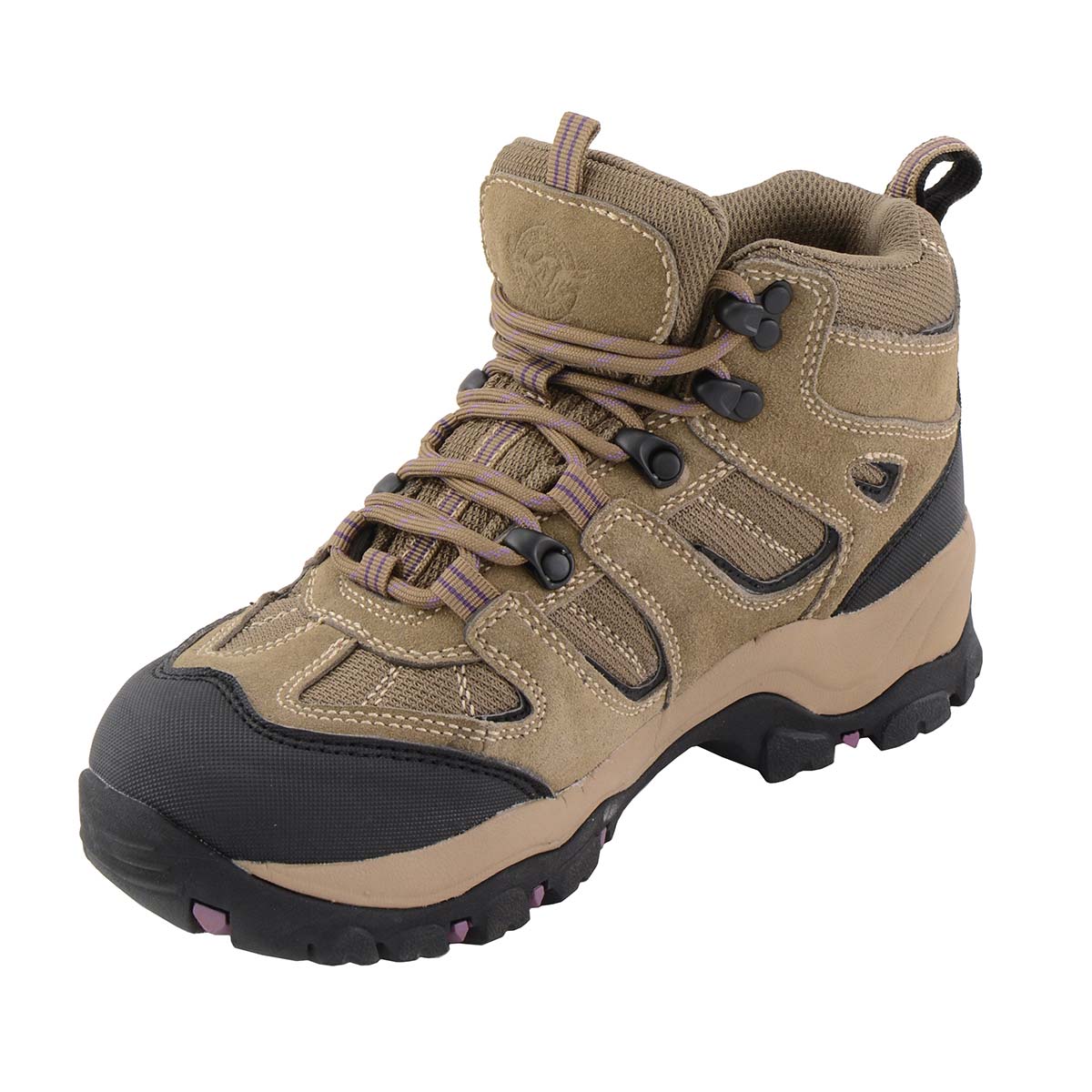 MBL9496 Women's Brown Leather Lace-Up Waterproof Outdoor Hiking Boots Shoes
