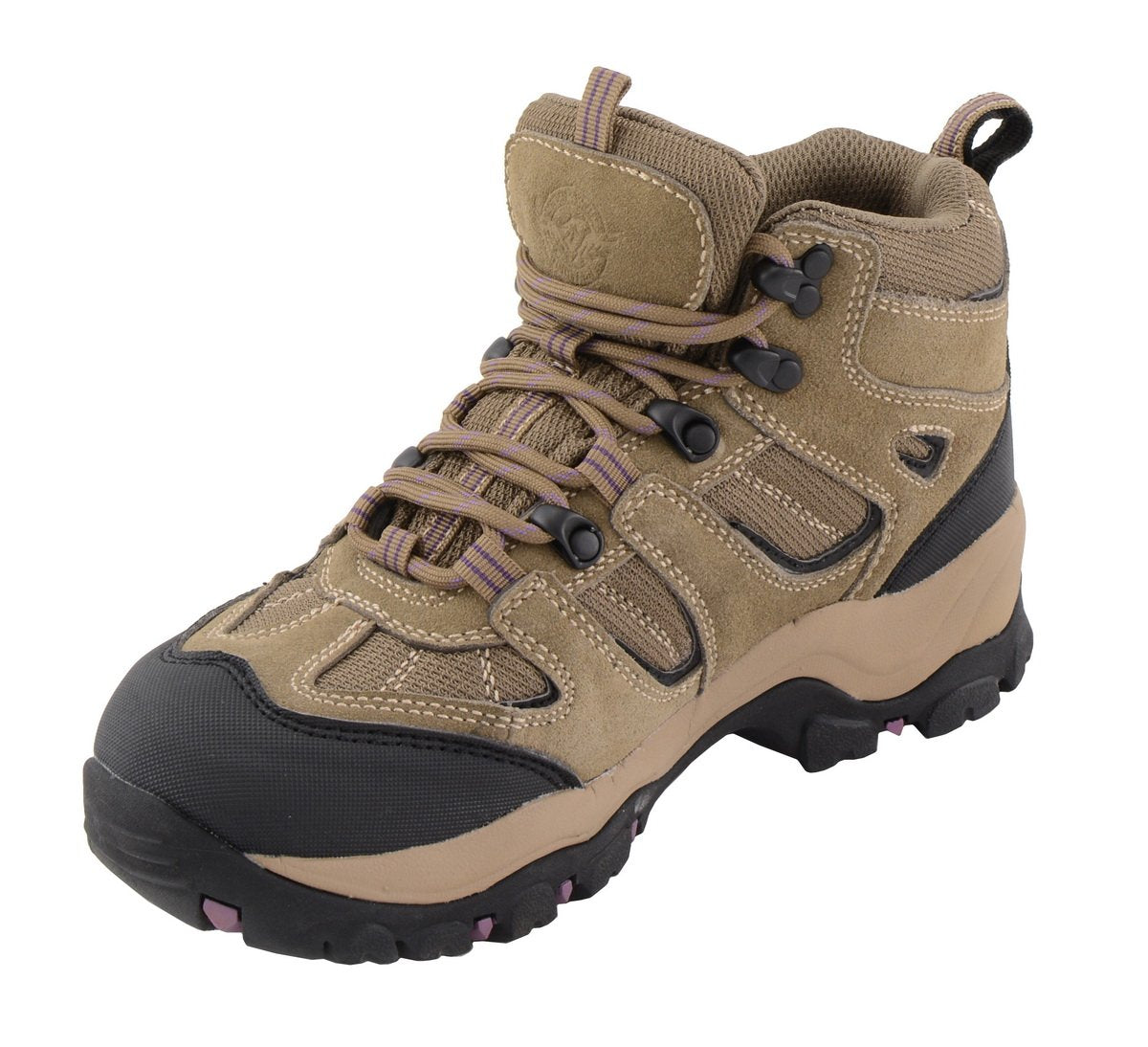 MBL9496 Women's Brown Leather Lace-Up Waterproof Outdoor Hiking Boots Shoes