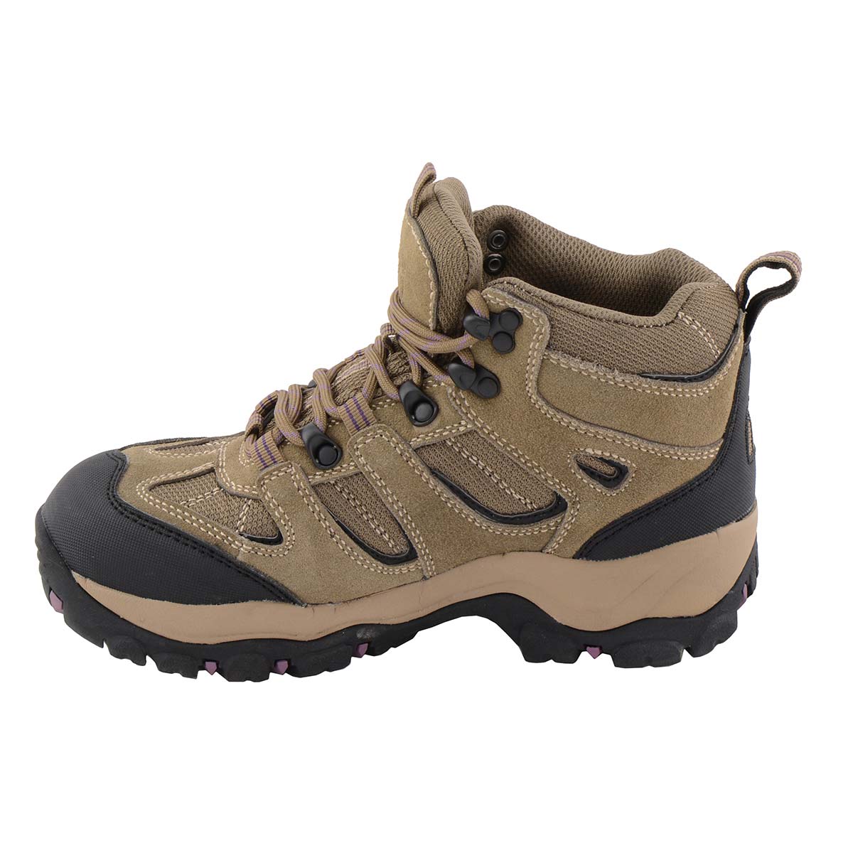 MBL9496 Women's Brown Leather Lace-Up Waterproof Outdoor Hiking Boots Shoes