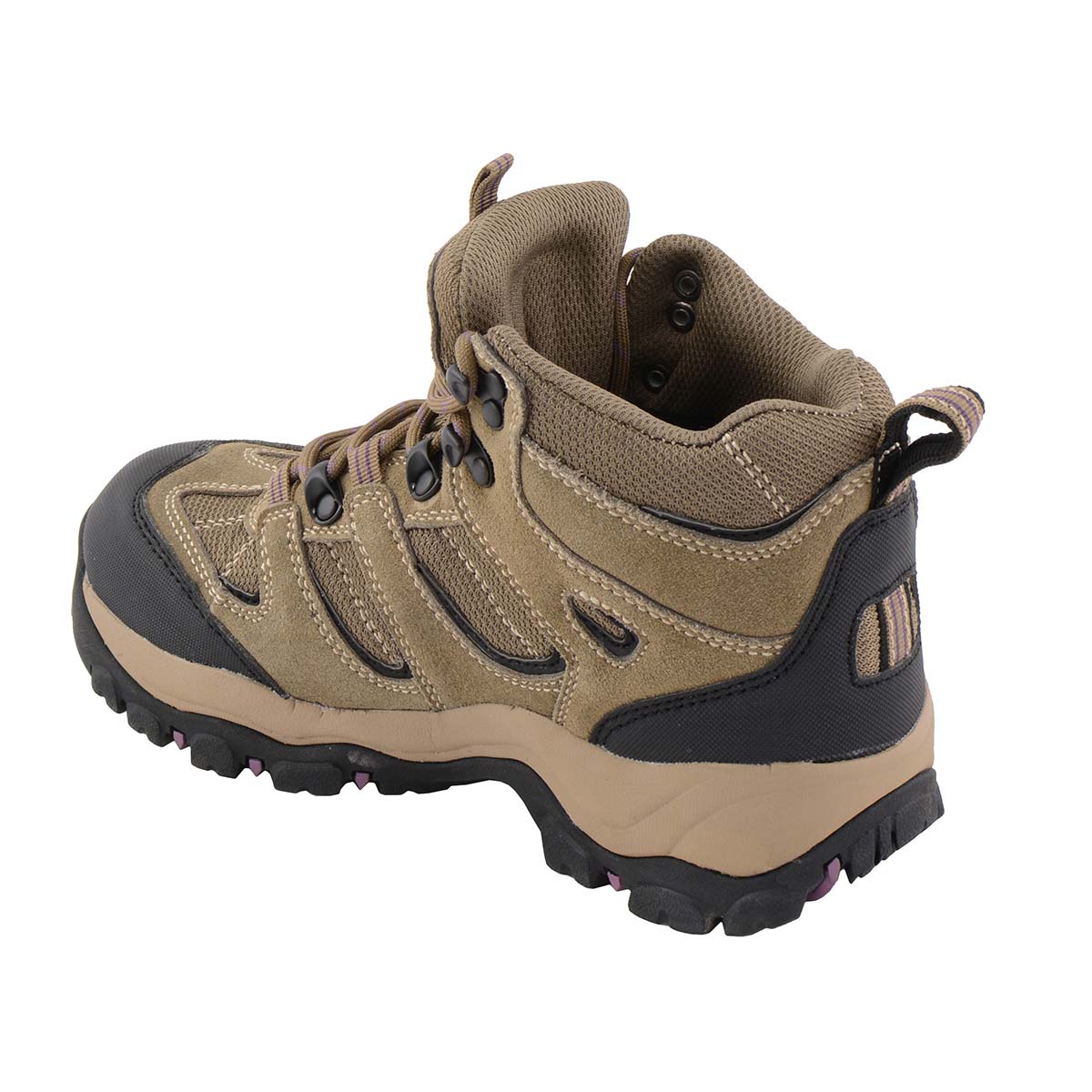 MBL9496 Women's Brown Leather Lace-Up Waterproof Outdoor Hiking Boots Shoes