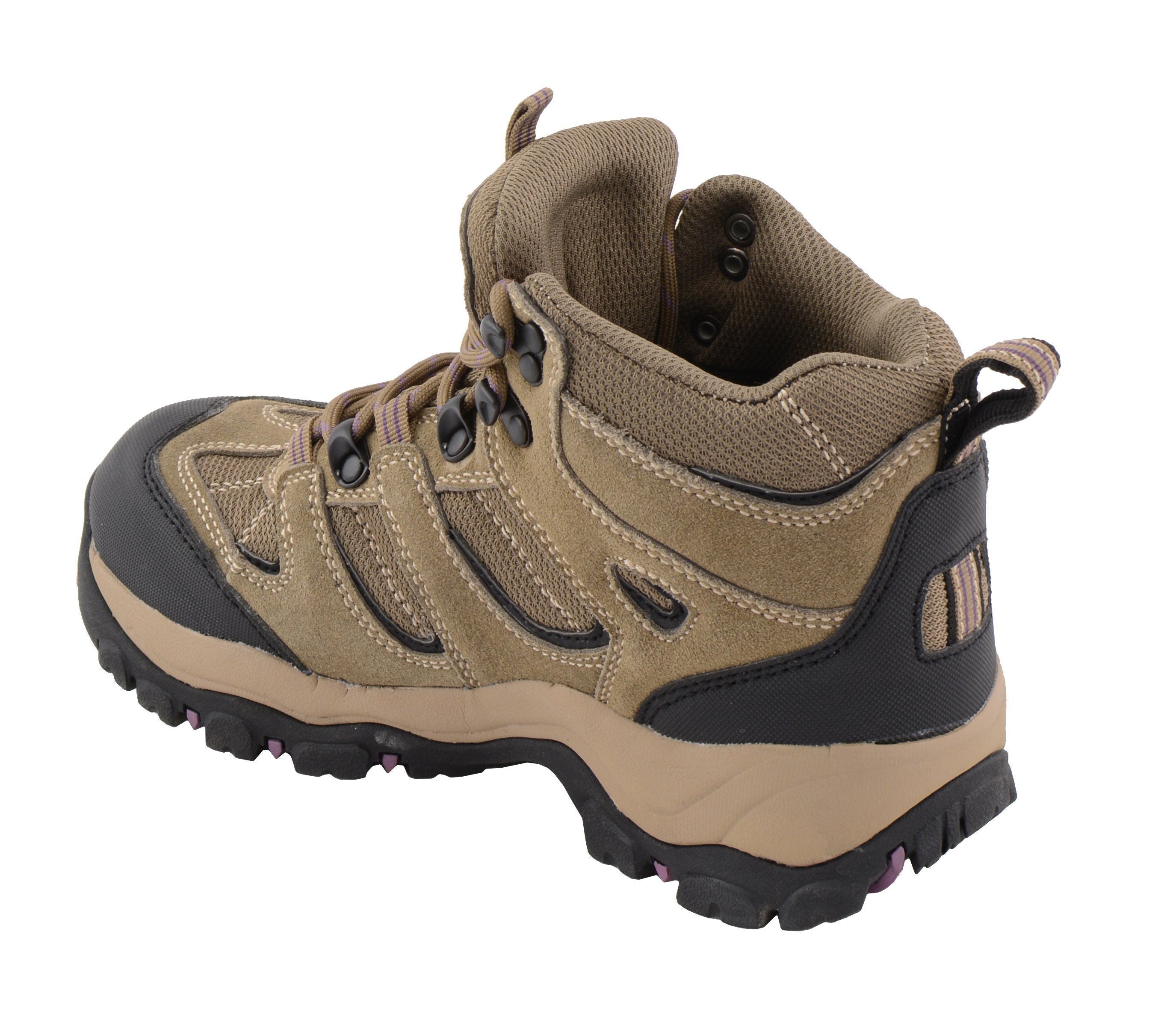 MBL9496 Women's Brown Leather Lace-Up Waterproof Outdoor Hiking Boots Shoes