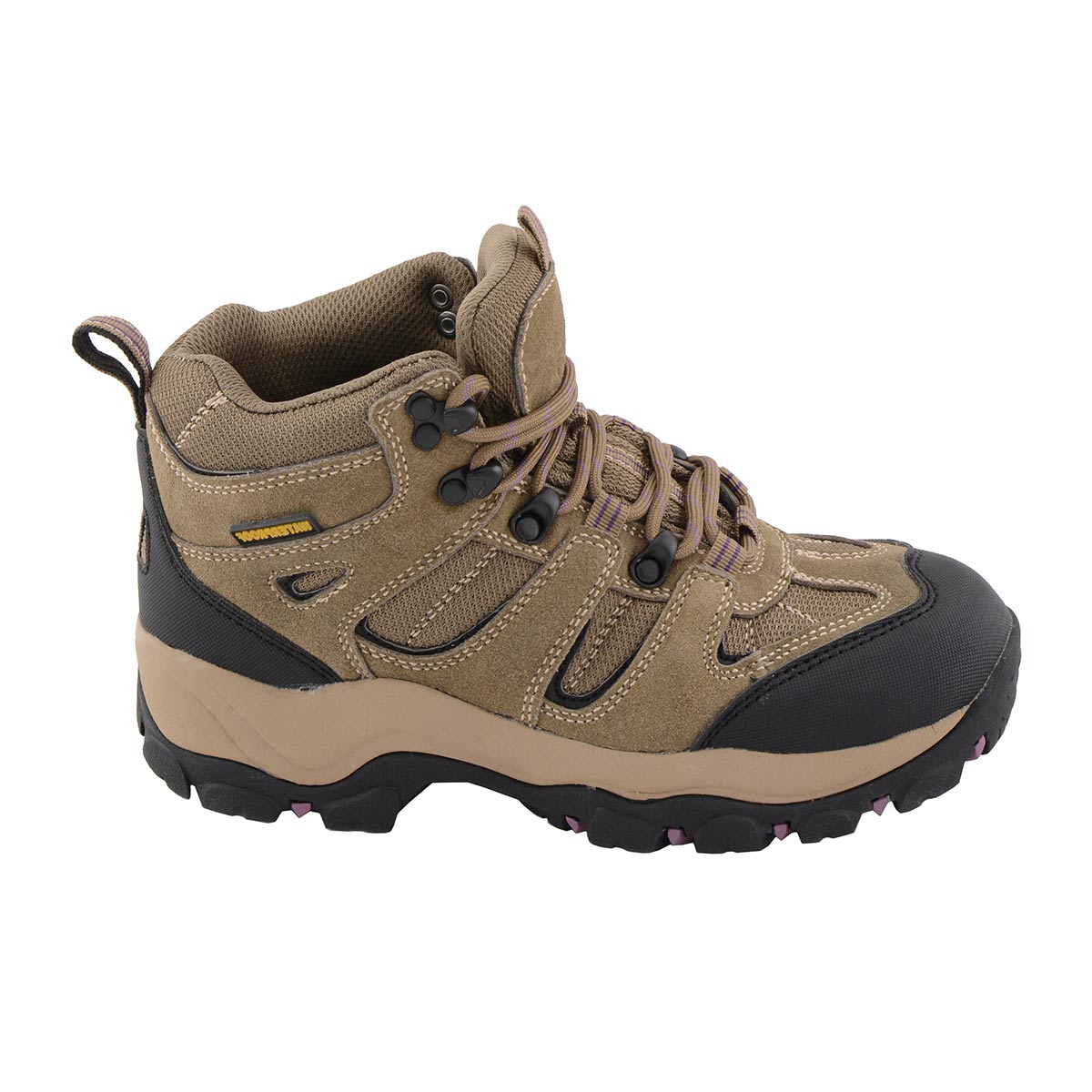 MBL9496 Women's Brown Leather Lace-Up Waterproof Outdoor Hiking Boots Shoes
