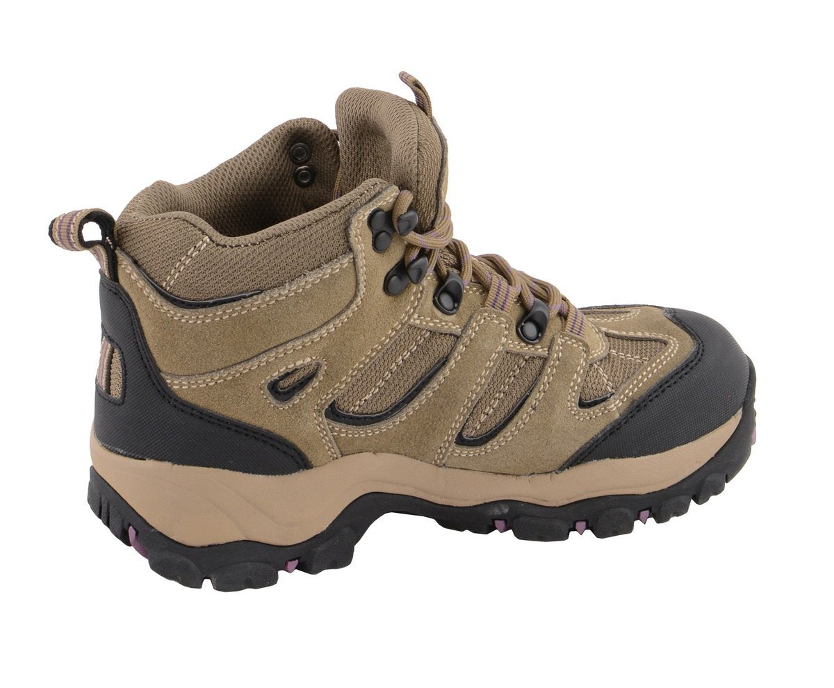 MBL9496 Women's Brown Leather Lace-Up Waterproof Outdoor Hiking Boots Shoes