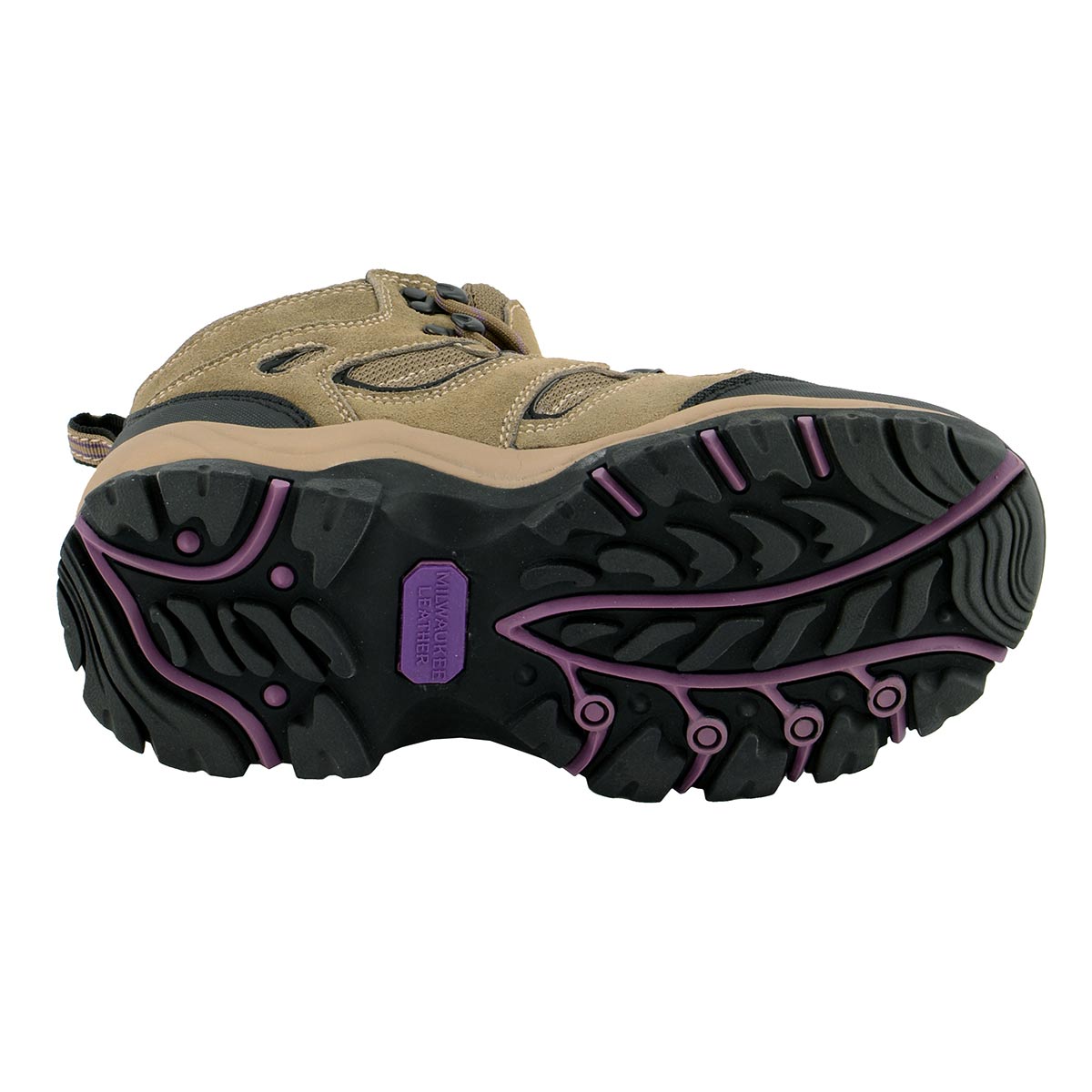 MBL9496 Women's Brown Leather Lace-Up Waterproof Outdoor Hiking Boots Shoes