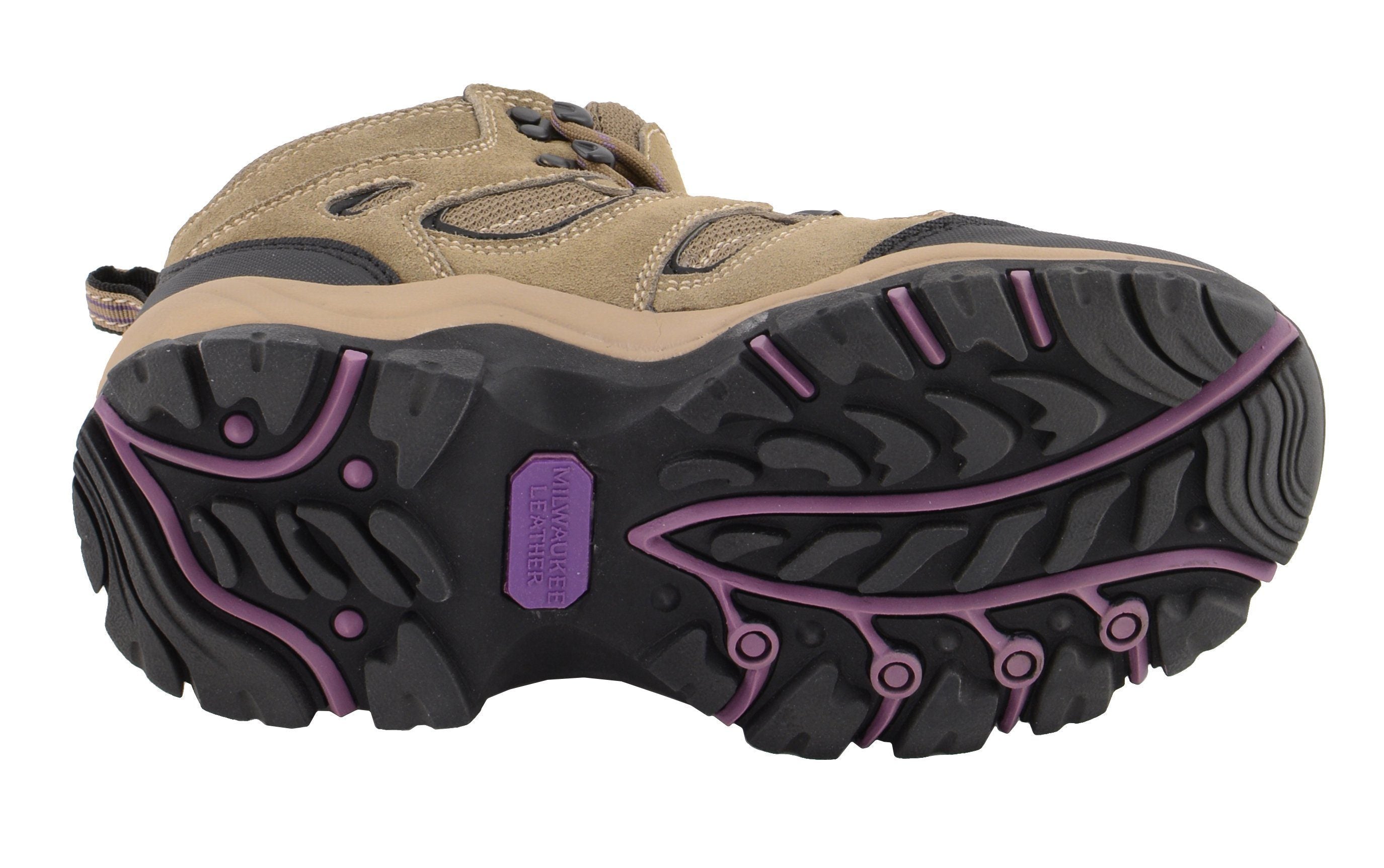 MBL9496 Women's Brown Leather Lace-Up Waterproof Outdoor Hiking Boots Shoes