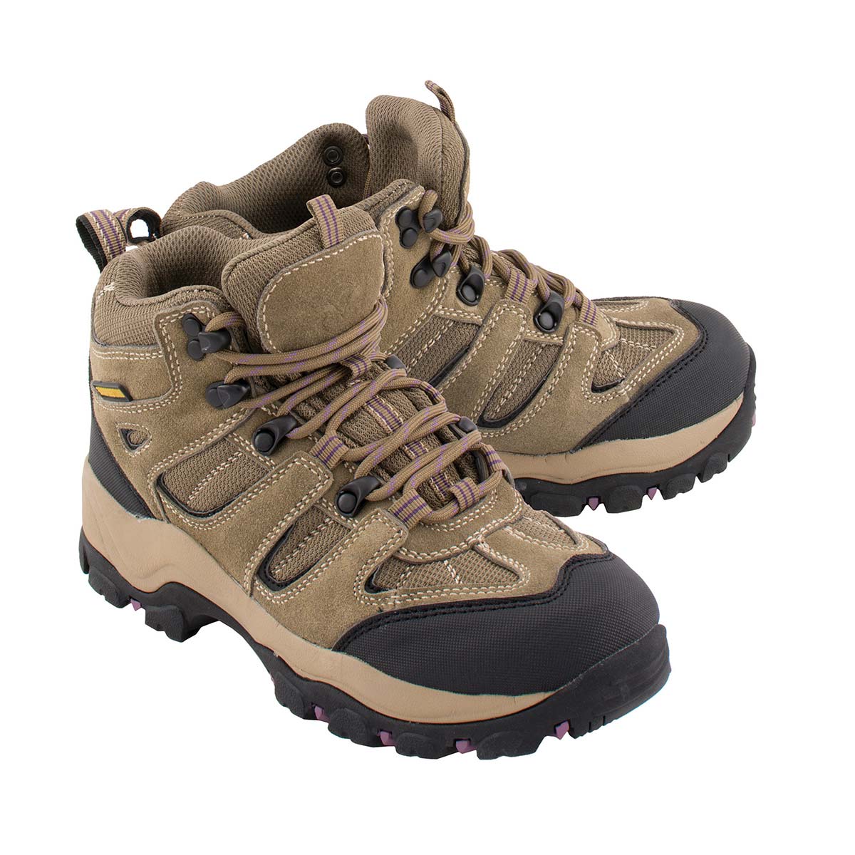 MBL9496 Women's Brown Leather Lace-Up Waterproof Outdoor Hiking Boots Shoes