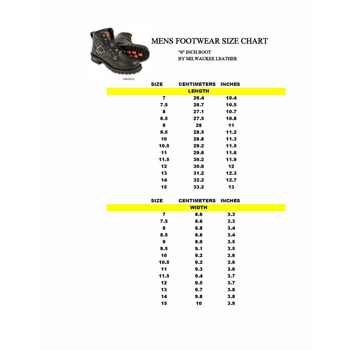 Men's Wide-Width Classic Black Leather Lace-Up 6-inch Engineer Boots with Side Buckle MBM9010W