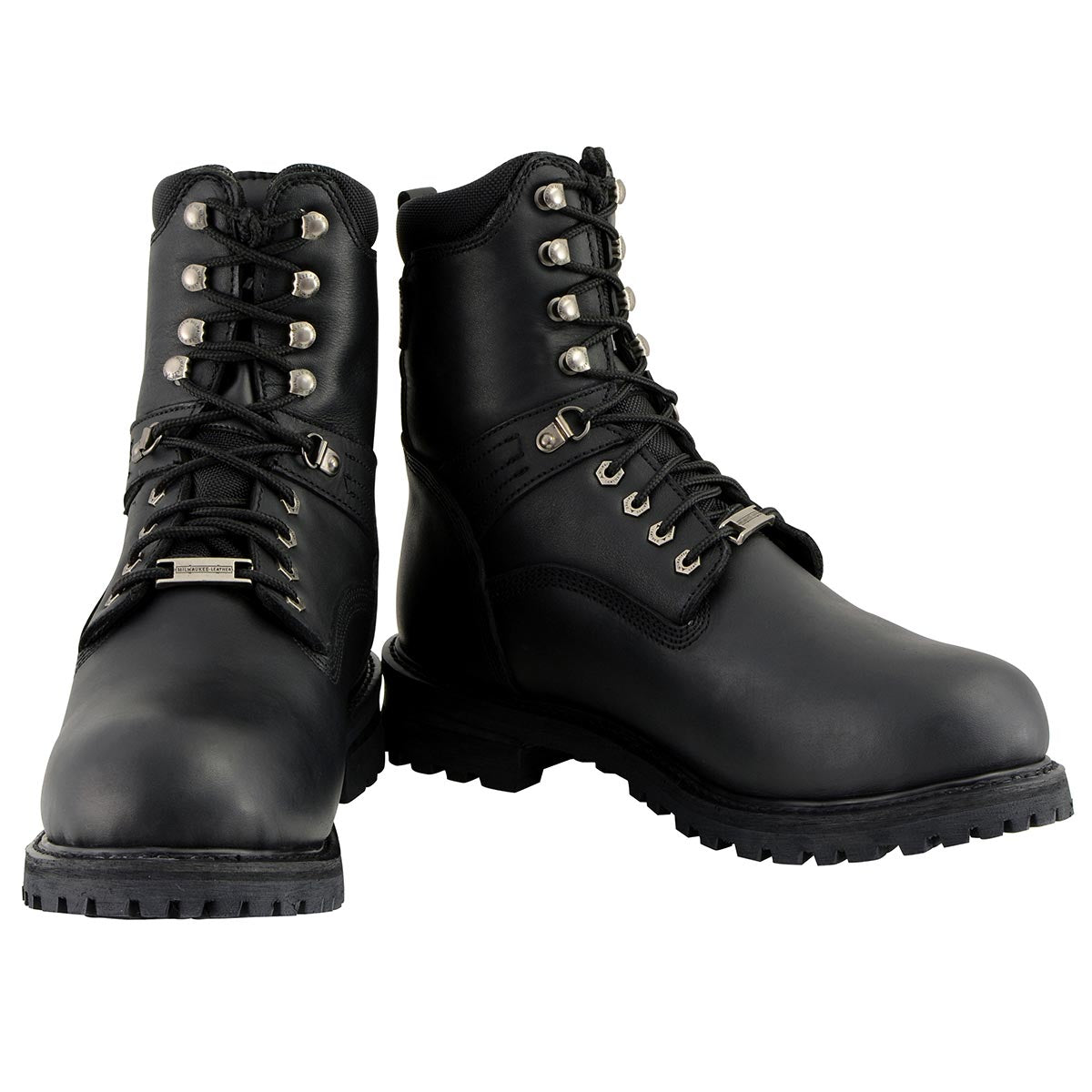 Men's Black Wide Width 7-inch Lace to Toe Full-Waterproof Leather Boots MBM9036WP