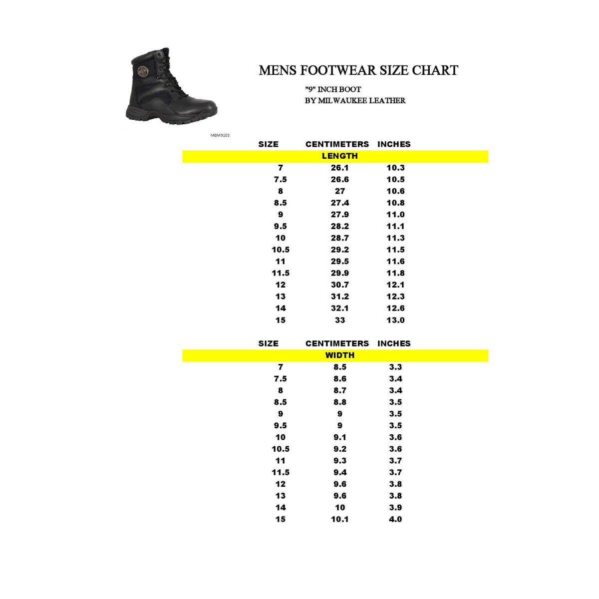 Men's 9-Inch Black Leather Swat Style-Tactical Lace-Up Motorcycle Biker Boots MBM9105