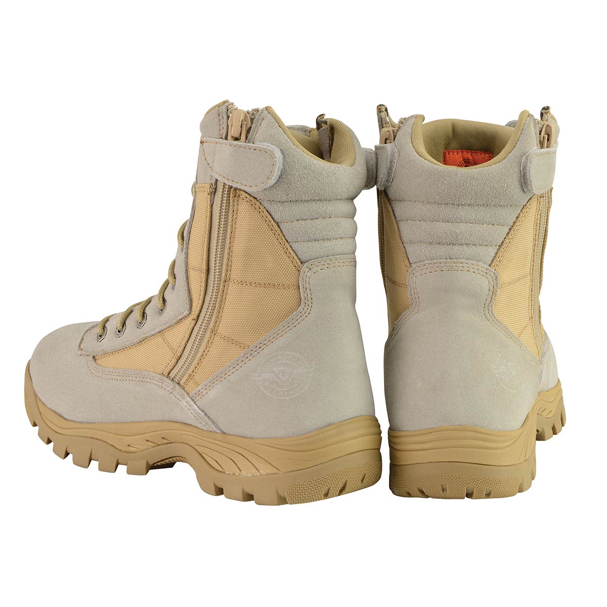 Men's Lace-Up Desert Sand 9-Inch Leather Swat Style-Tactical Motorcycle Biker Boots MBM9111
