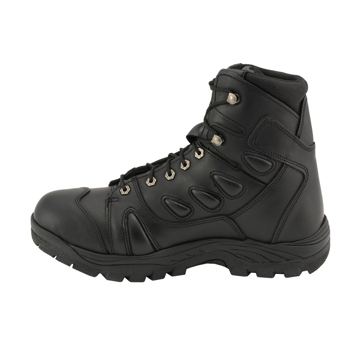 MBM9115 Men's Black Leather 6-Inch Swat Style-Tactical Motorcycle Rider Biker Boots