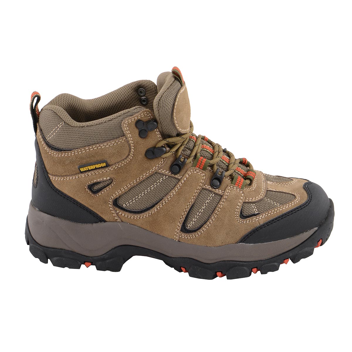 Men's Brown Suede Lace-Up Waterproof Outdoor Hiking Boots MBM9150