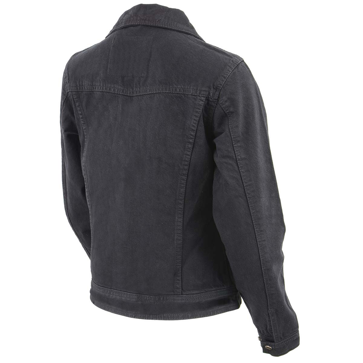 MDL2000 Ladies Black Denim Jacket with Studded Spikes