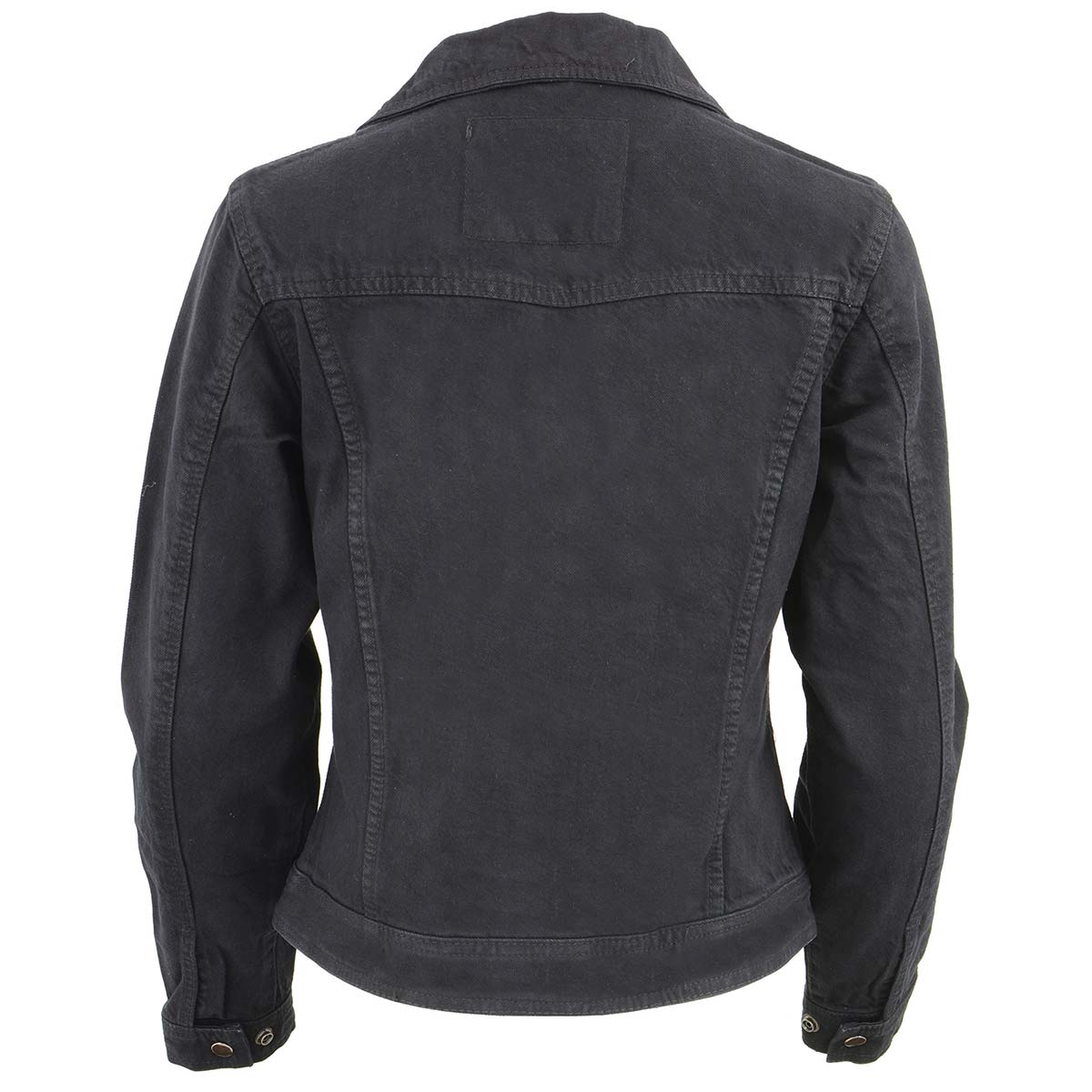 MDL2000 Ladies Black Denim Jacket with Studded Spikes