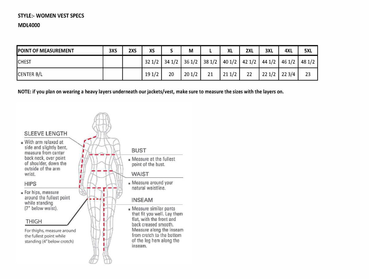 MDL4000 Women's Black Plain Side 3 Snap Front Denim Vest