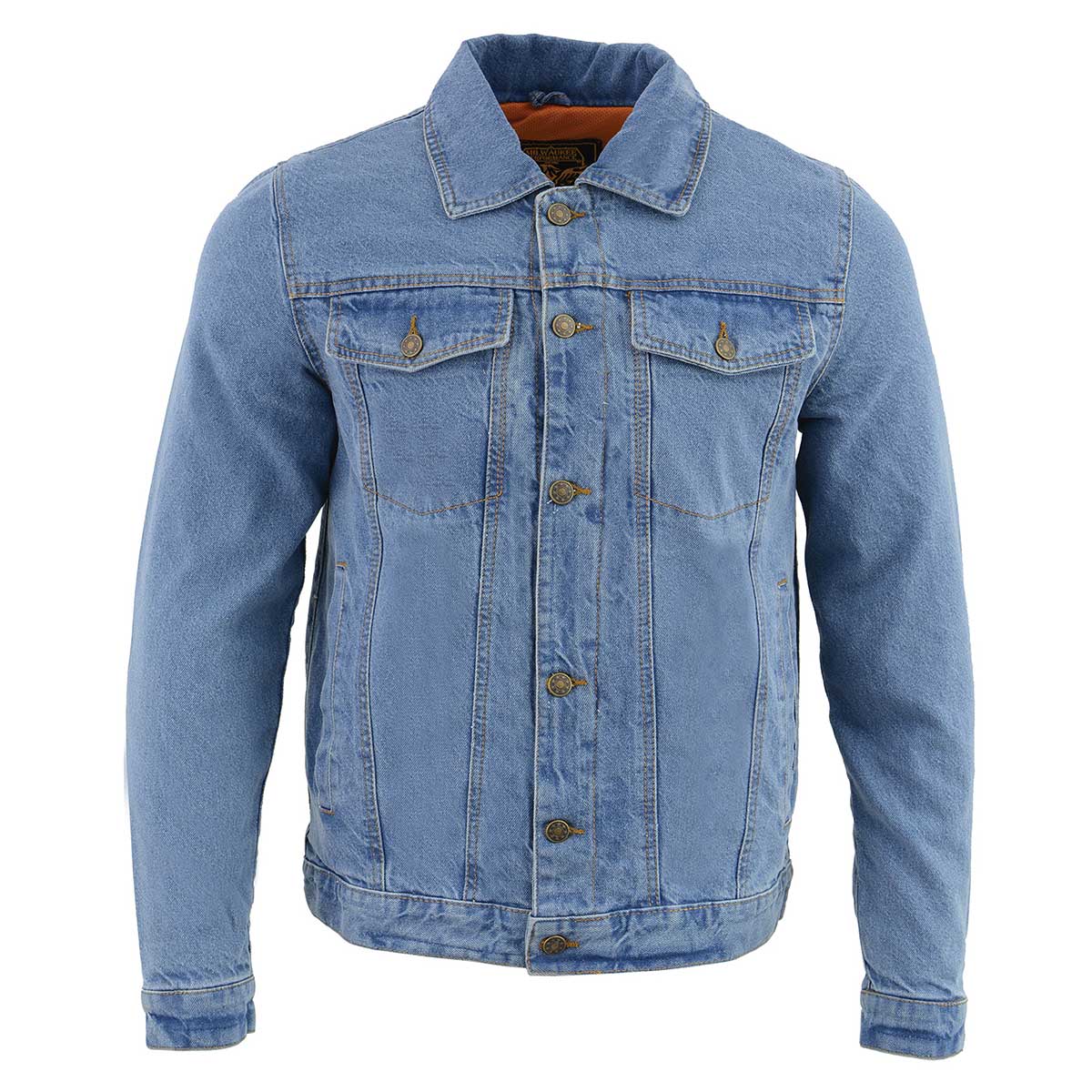 MDM1015 Men's Blue Classic Denim Jean Jacket