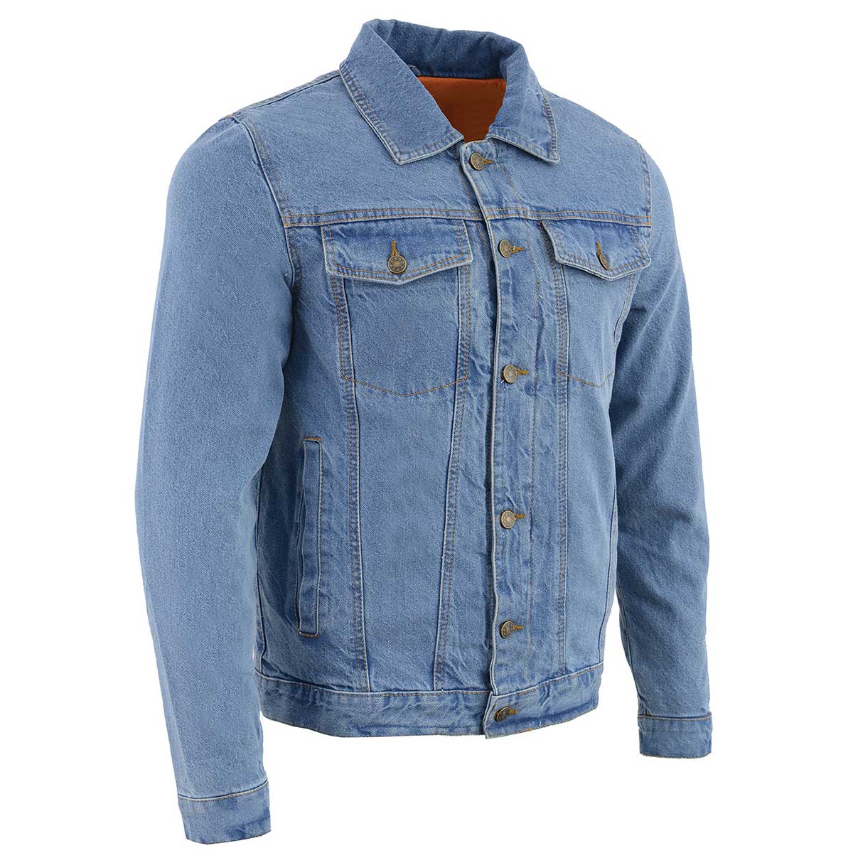 MDM1015 Men's Blue Classic Denim Jean Jacket