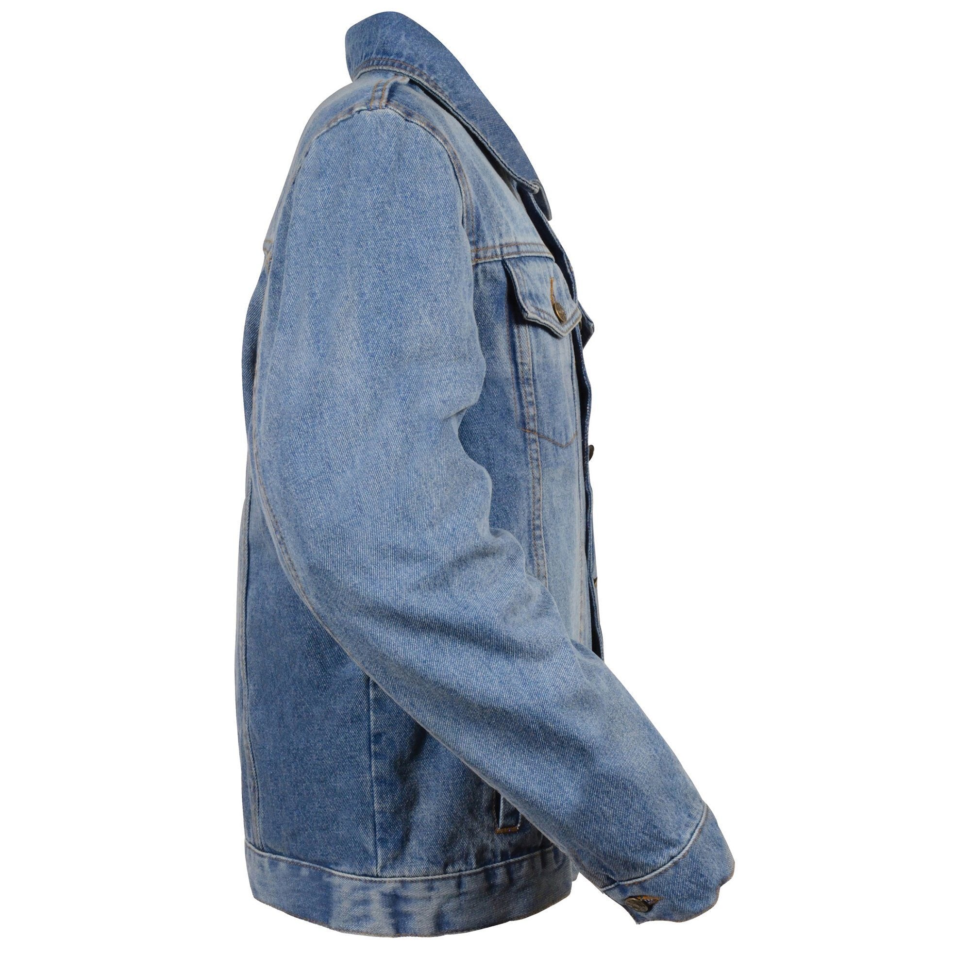 MDM1015 Men's Blue Classic Denim Jean Jacket