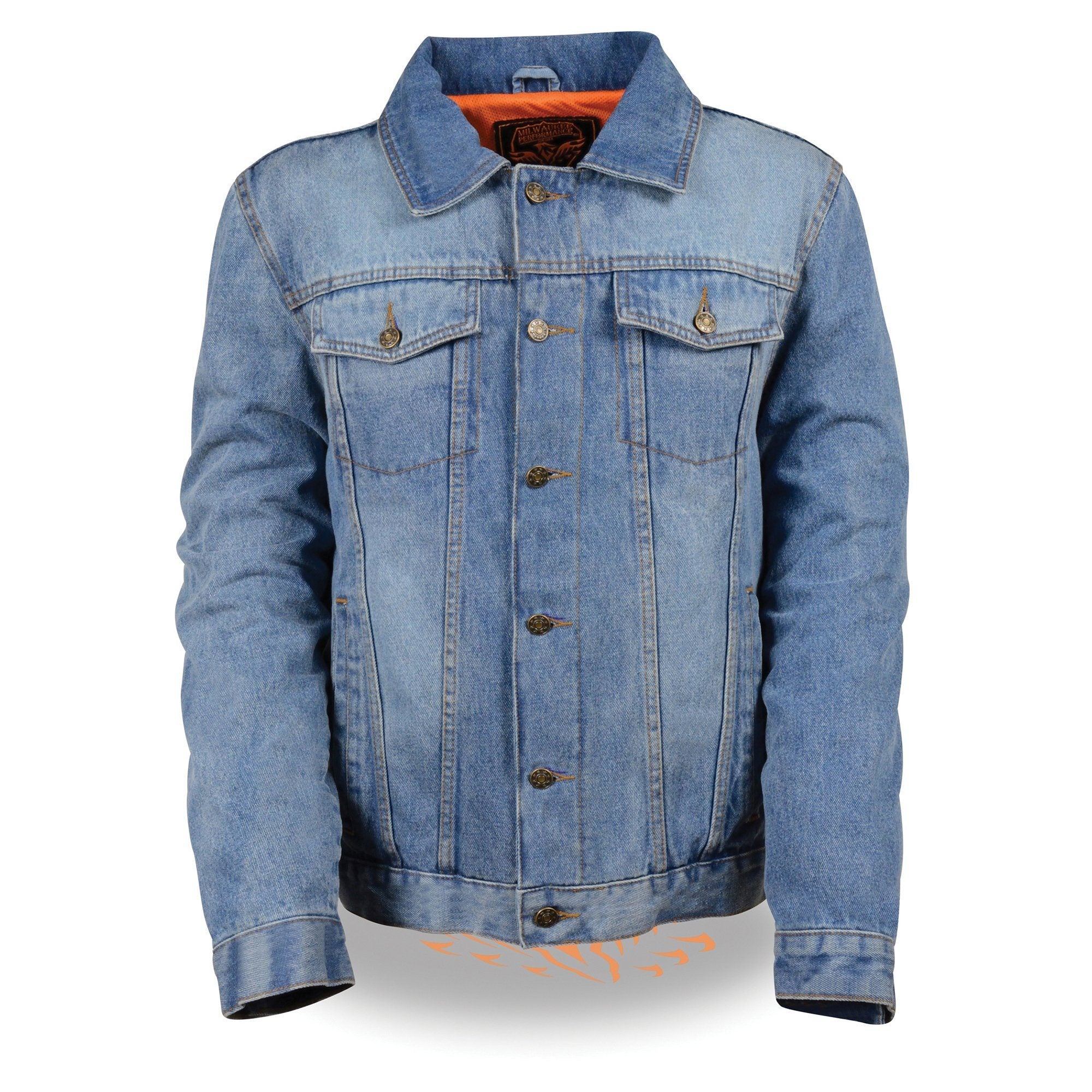 MDM1015 Men's Blue Classic Denim Jean Jacket