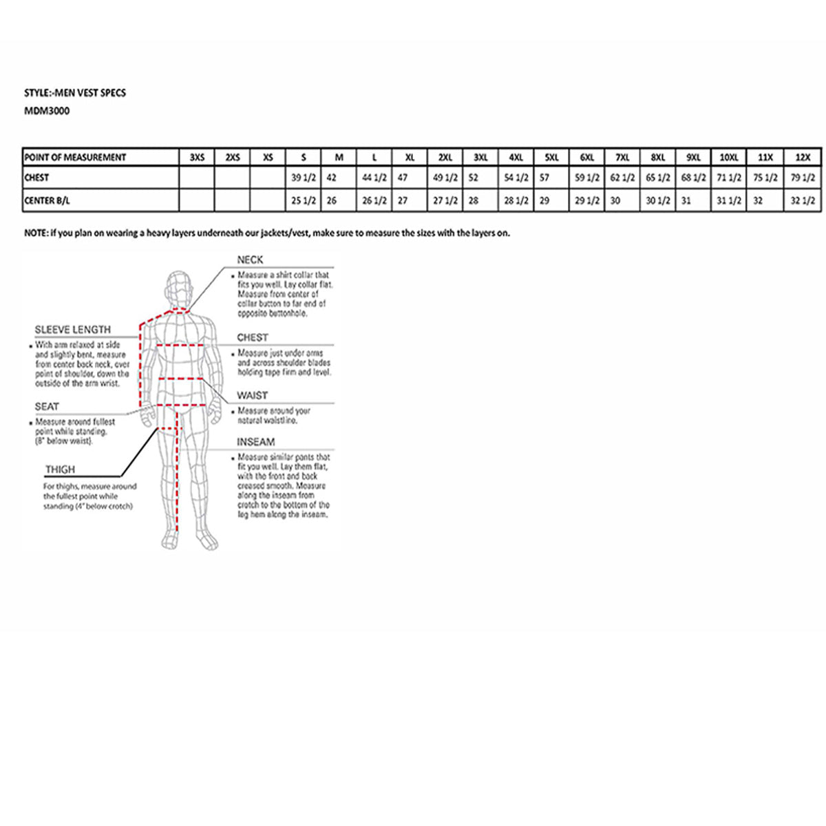 MDM3000 Men's 'Brute' Concealed Snap Black Denim Club Style Vest w/ Hidden Zipper