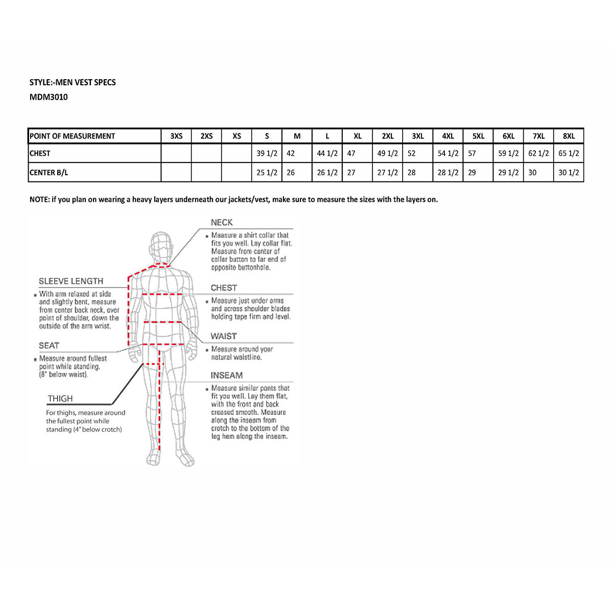 MDM3010 Men's Black Denim Club Style Biker Vest with Leather Trim and Hidden Zipper