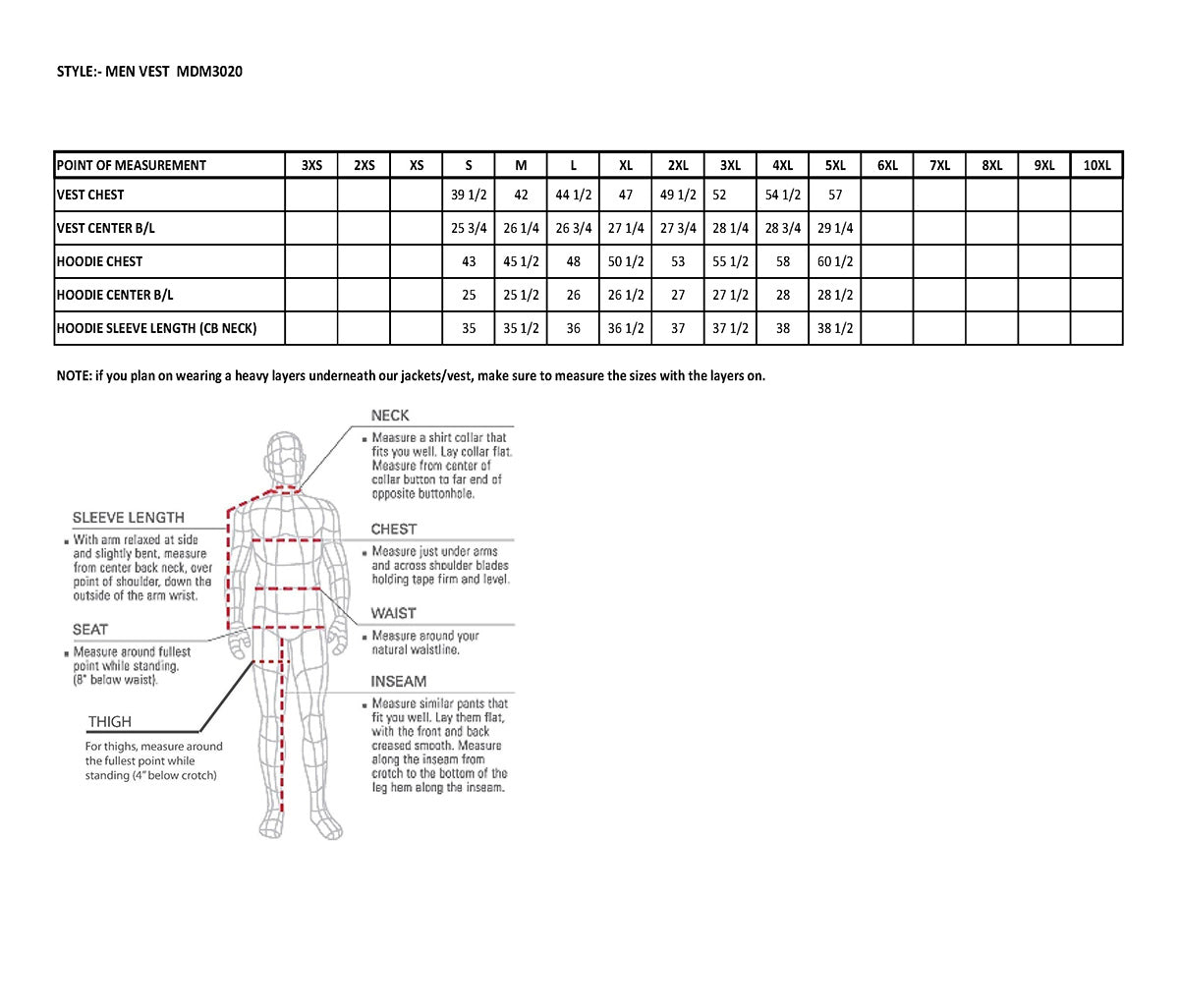 MDM3020 Men's Blue Denim '5-in-1' Club Style Vest with Removable Hoodie