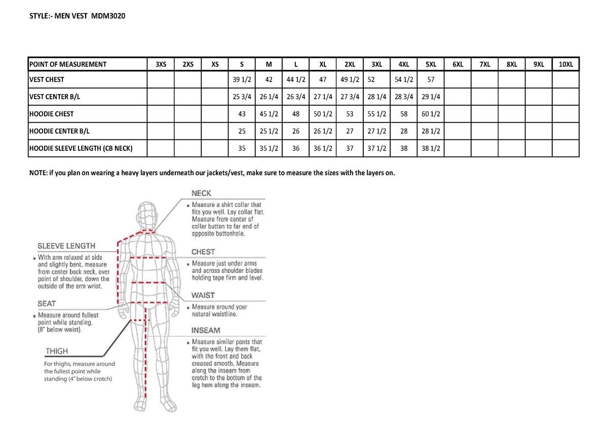 MDM3020 Men's Black Denim '5-in-1' Club Style Vest with Removable Hoodie
