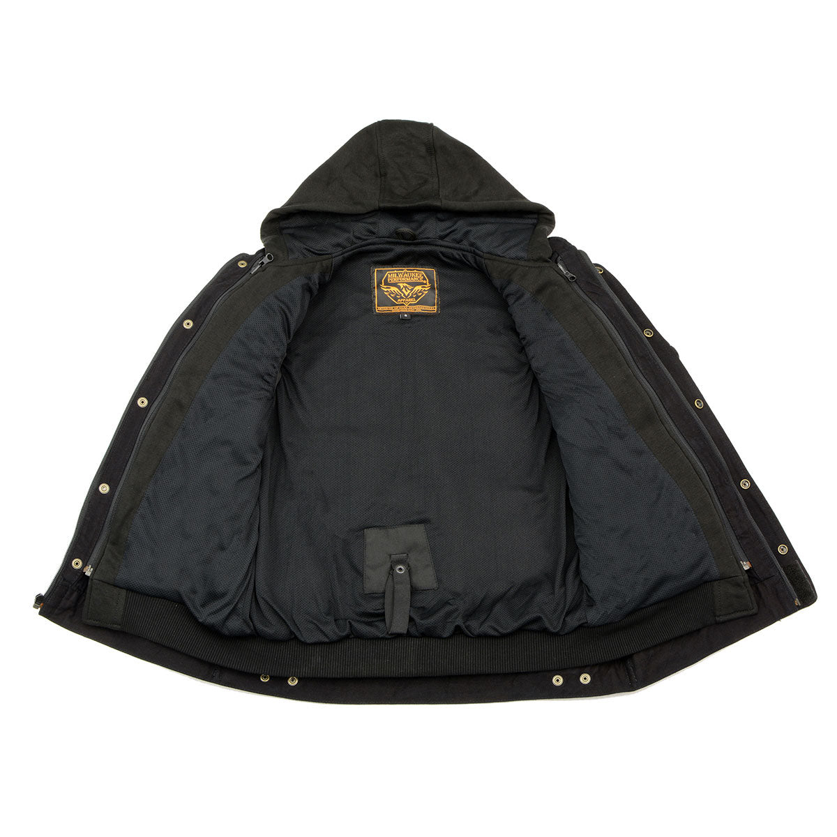 MDM3020 Men's Black Denim '5-in-1' Club Style Vest with Removable Hoodie