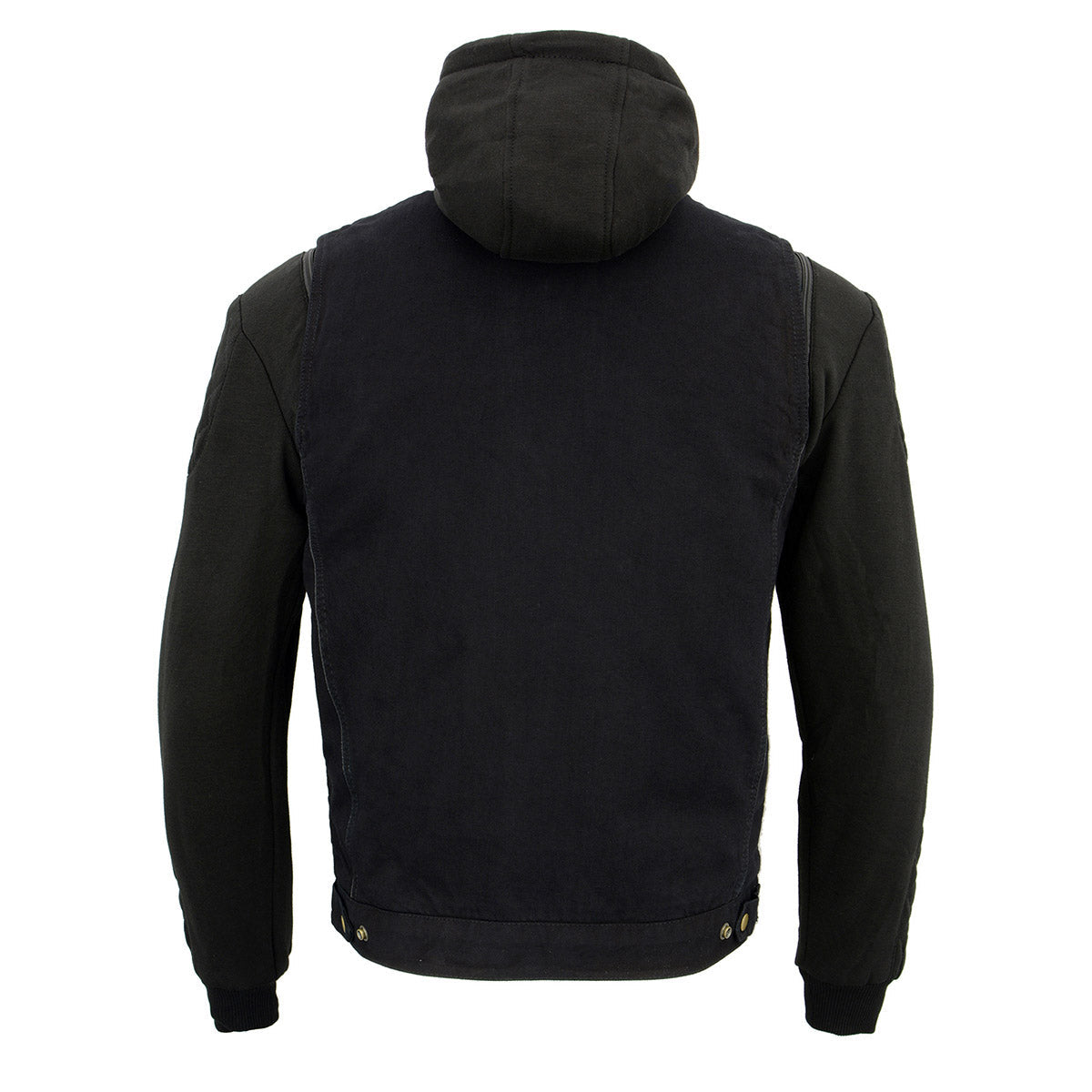 MDM3020 Men's Black Denim '5-in-1' Club Style Vest with Removable Hoodie