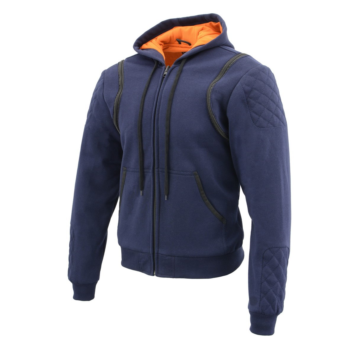 MDM3020 Men's Blue Denim '5-in-1' Club Style Vest with Removable Hoodie