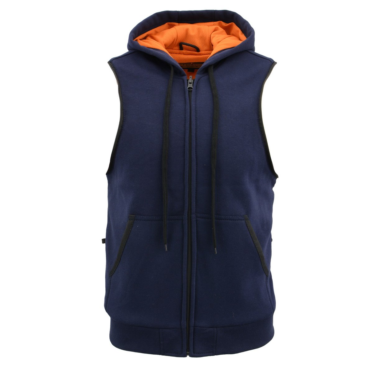 MDM3020 Men's Blue Denim '5-in-1' Club Style Vest with Removable Hoodie