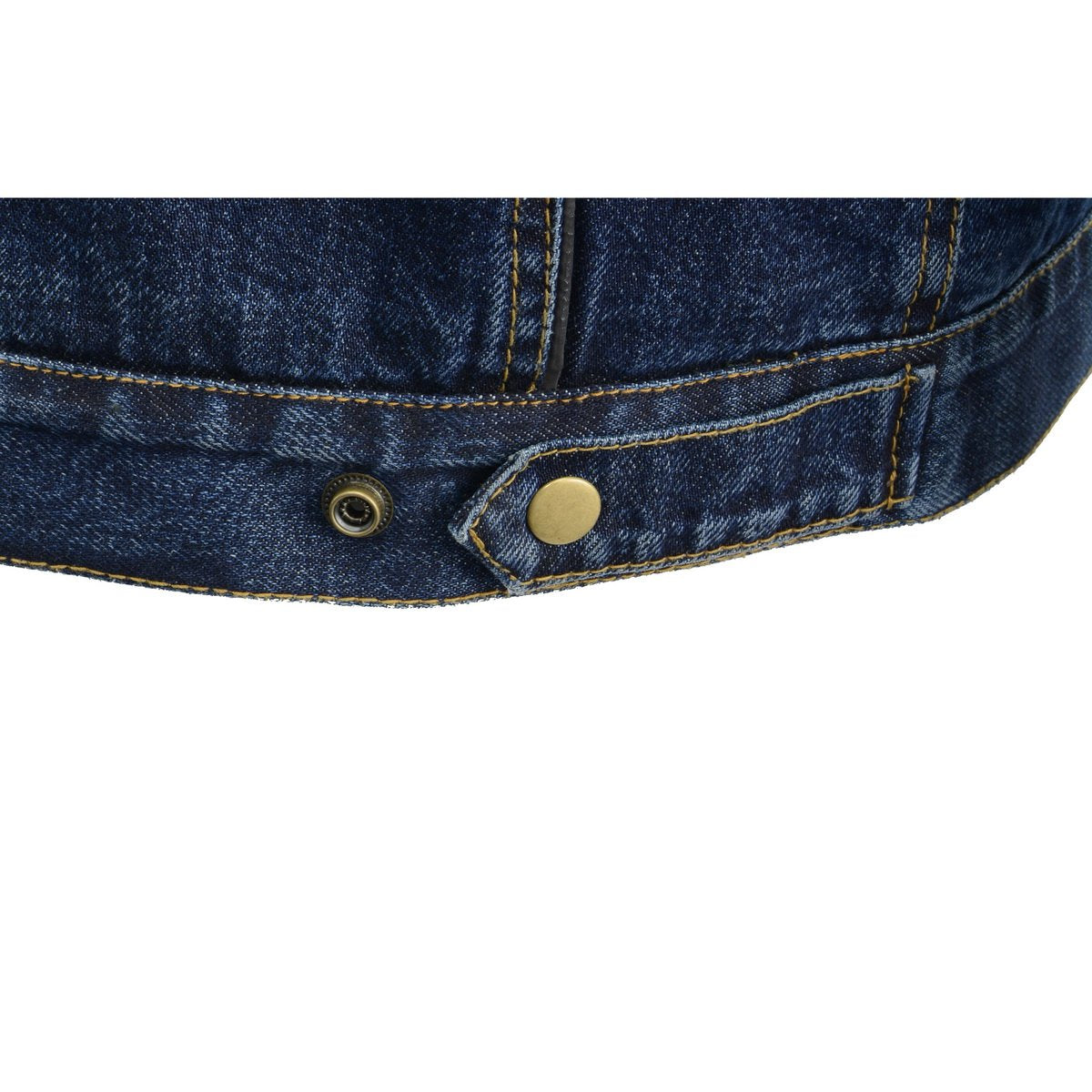 MDM3020 Men's Blue Denim '5-in-1' Club Style Vest with Removable Hoodie