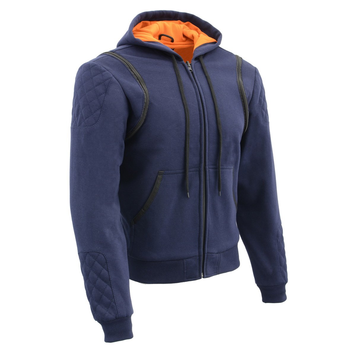 MDM3020 Men's Blue Denim '5-in-1' Club Style Vest with Removable Hoodie