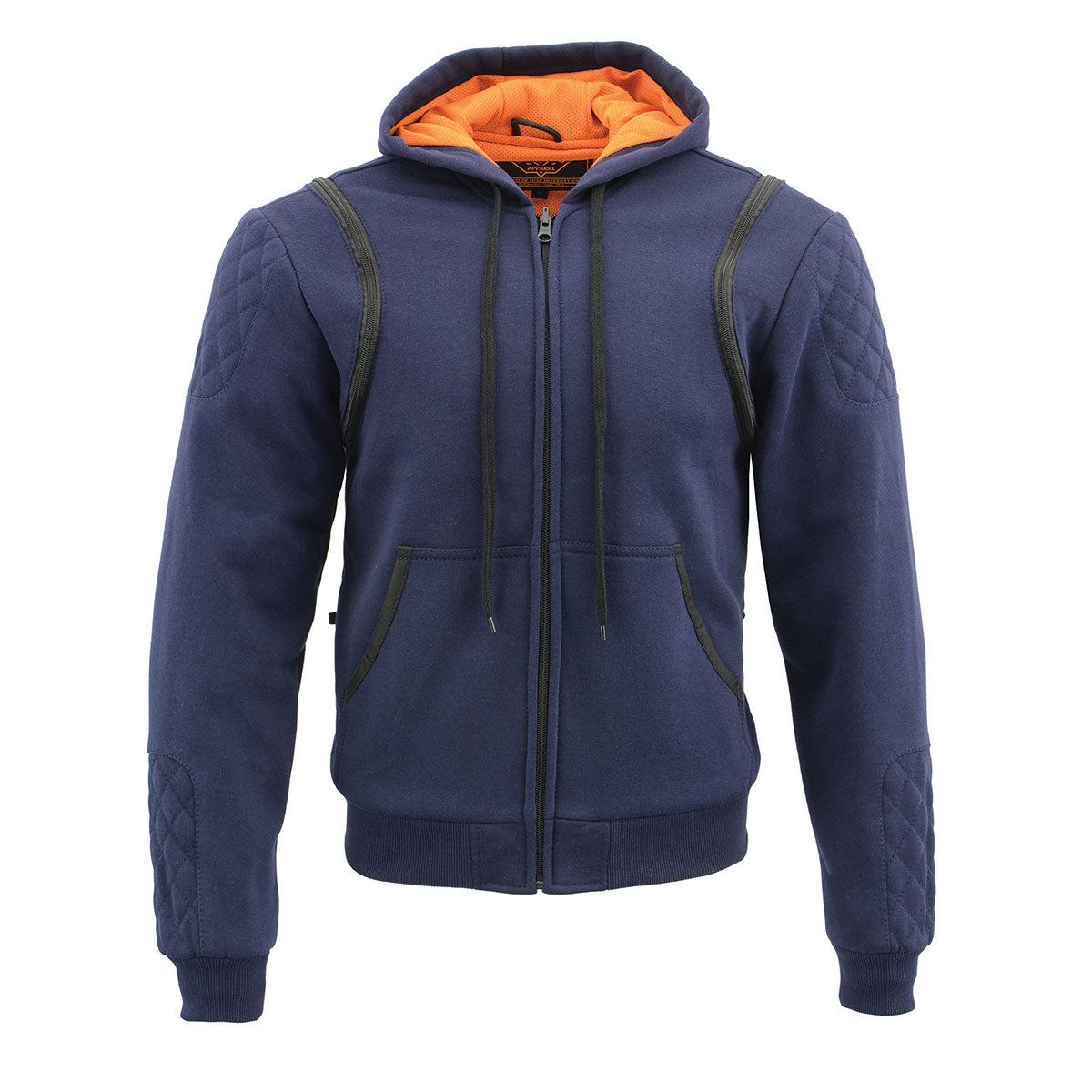 MDM3020 Men's Blue Denim '5-in-1' Club Style Vest with Removable Hoodie