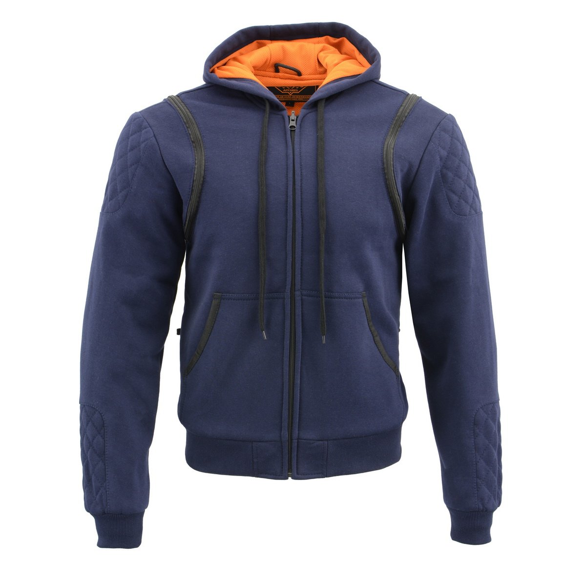 MDM3020 Men's Blue Denim '5-in-1' Club Style Vest with Removable Hoodie