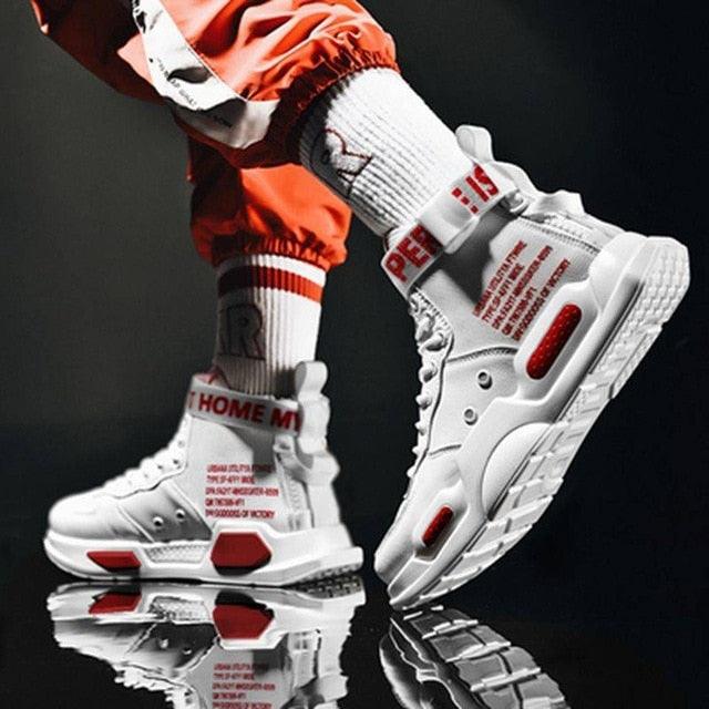 Men's High Quality Top Fashion Leather Sneakers Trend Comfortable Man Casual Shoes Outdoor Non-slip Breathable Mens Basketball Luxury Fashion Running Sneakers