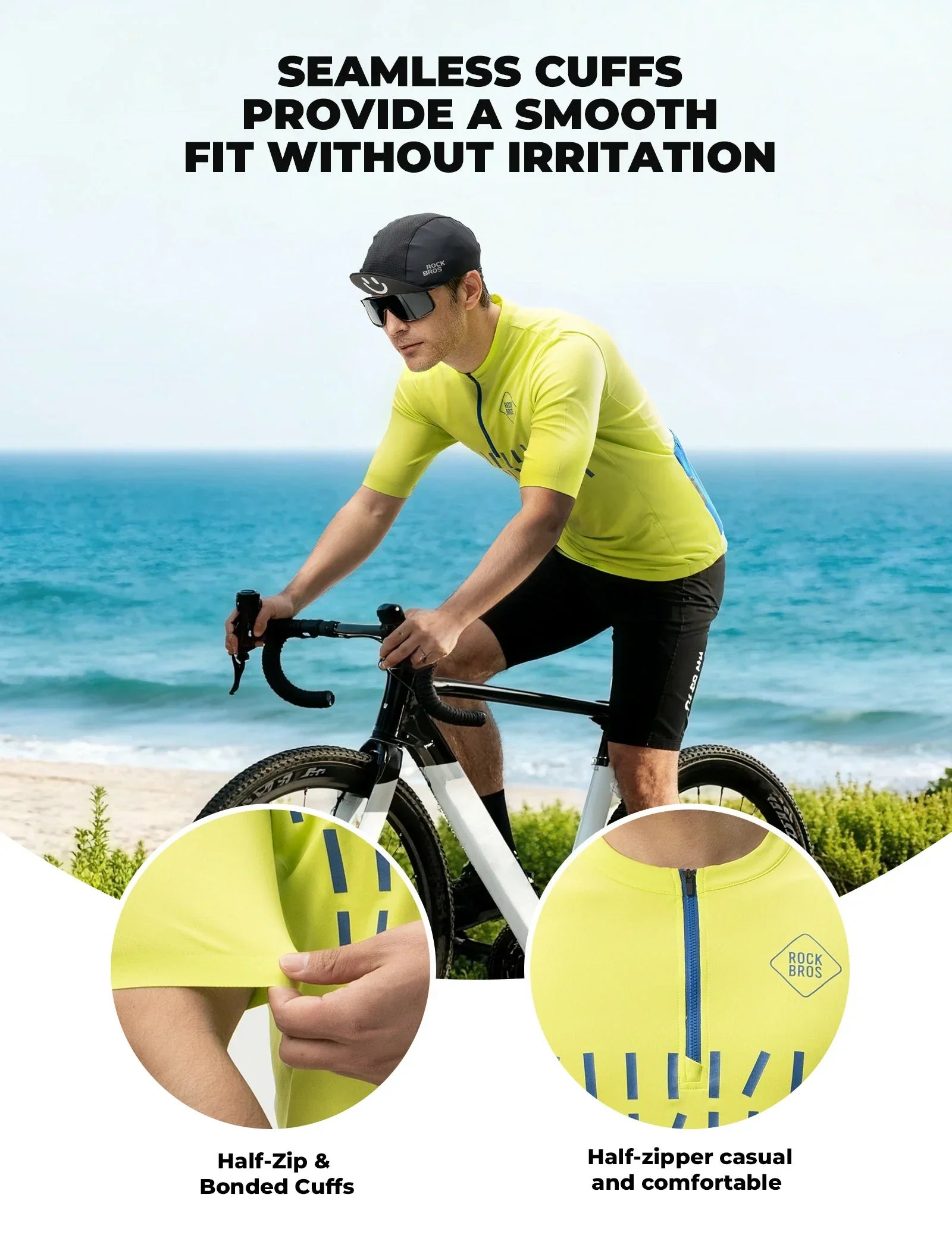 Men's Short Sleeve Cycling Jersey Half Zip