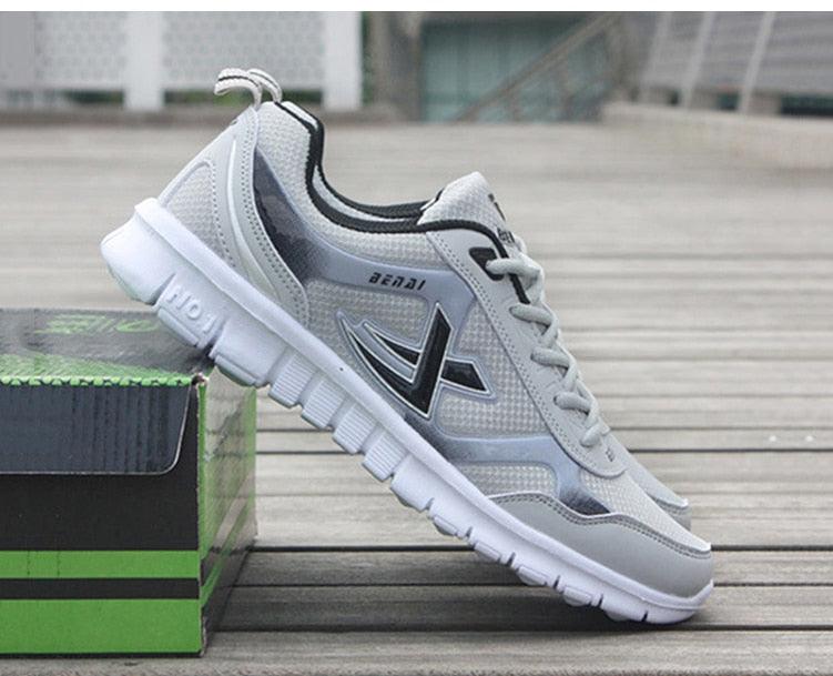 Mens Sport Running Sneakers Breathable Mesh Fashion Men Light Trainers Sneakers Mens Running Light Breathable Shoes Light Weight Running Sneakers