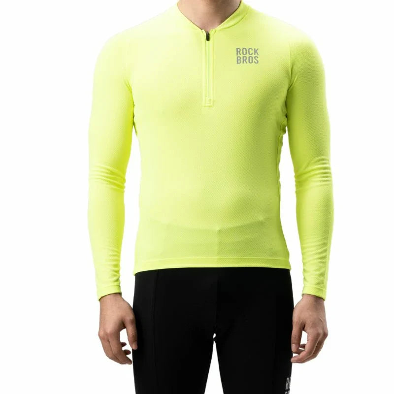 Men’s Summer Long Sleeve Cycling Jersey – Mesh Half-Zip