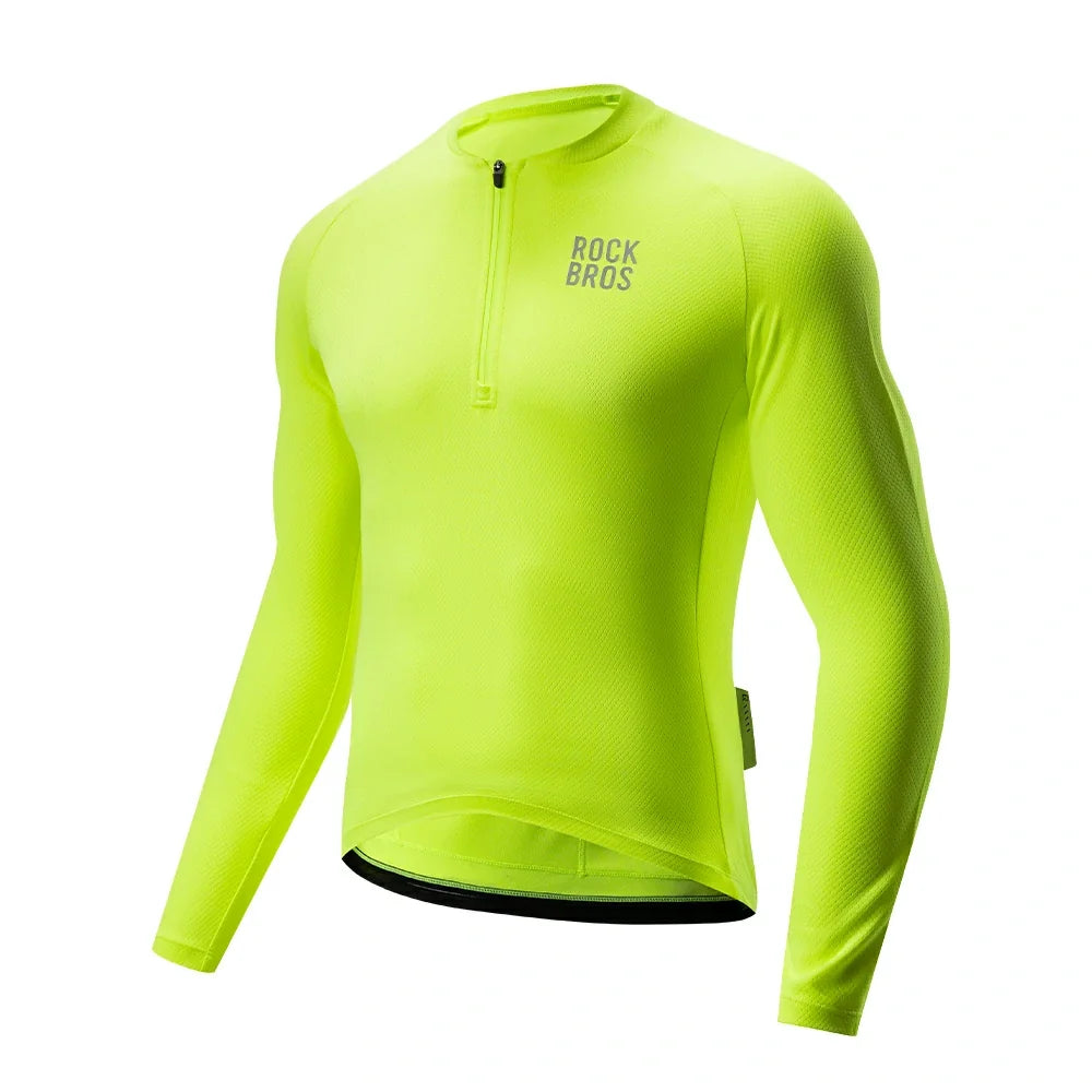 Men’s Summer Long Sleeve Cycling Jersey – Mesh Half-Zip