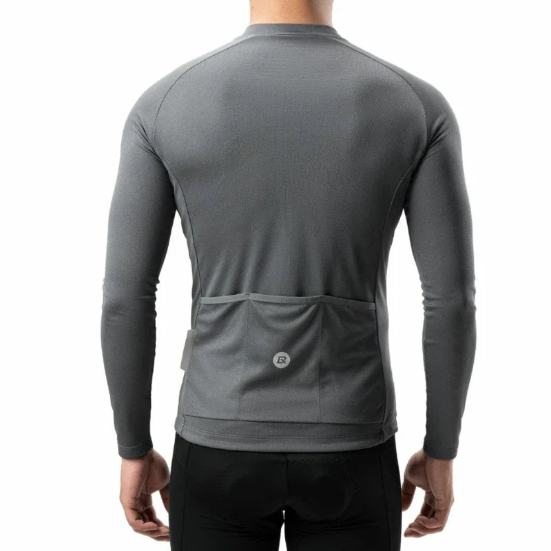 Men’s Summer Long Sleeve Cycling Jersey – Mesh Half-Zip
