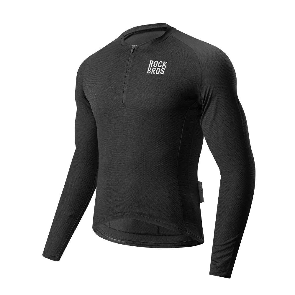 Men’s Summer Long Sleeve Cycling Jersey – Mesh Half-Zip
