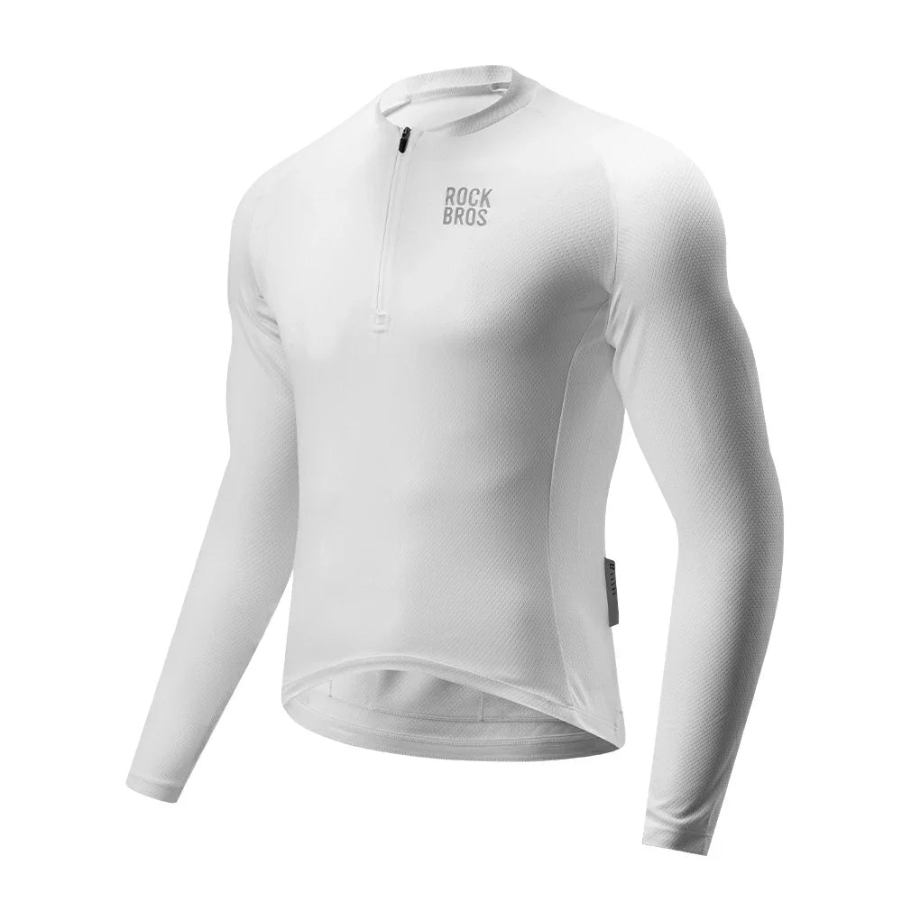 Men’s Summer Long Sleeve Cycling Jersey – Mesh Half-Zip